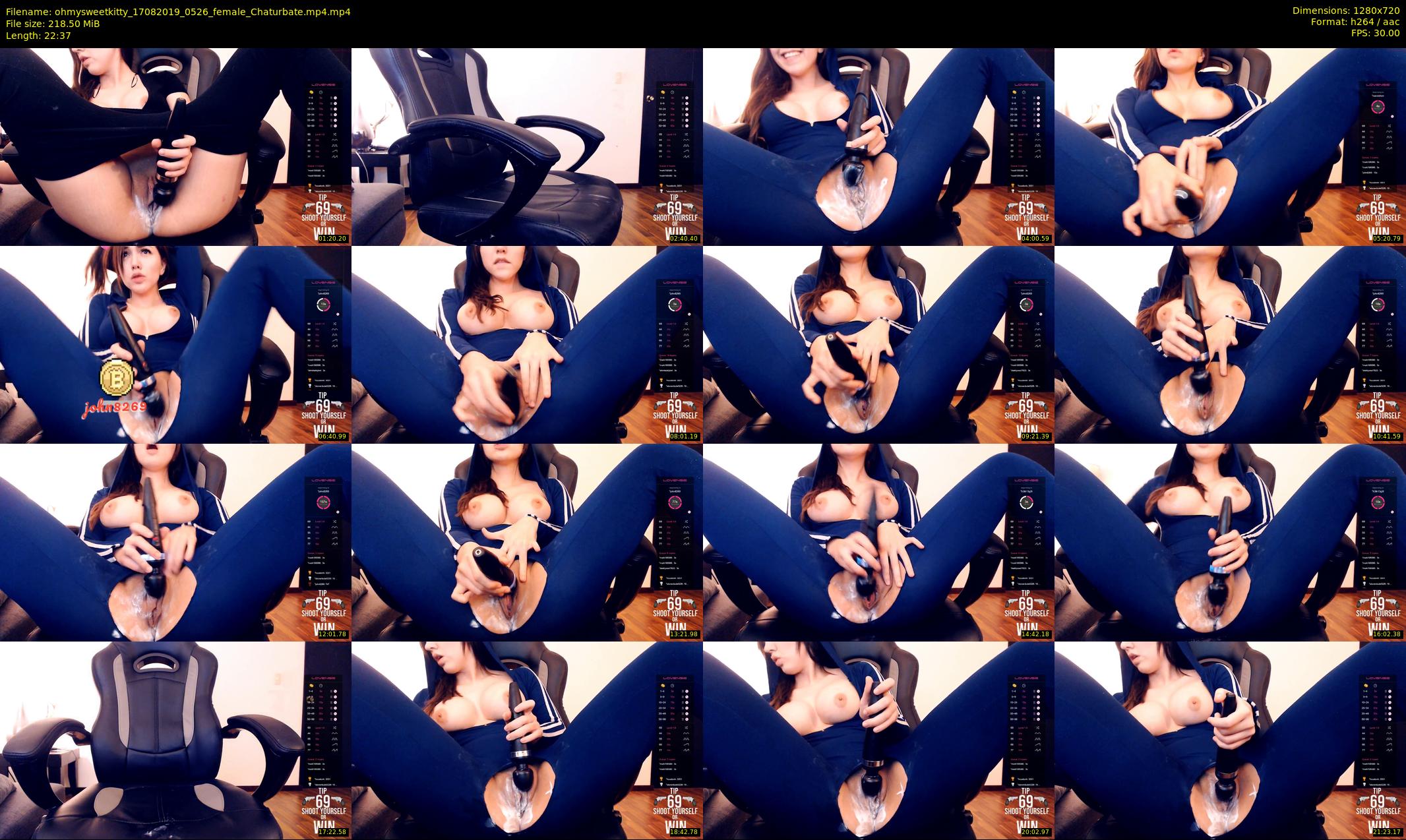 ohmysweetkitty — 23 minute Chaturbate female cam show recording, 720p, Aug 17, 2019