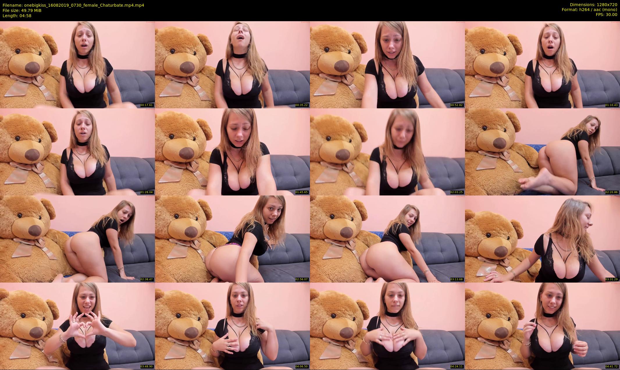 onebigkiss — 5 minute Chaturbate female cam show recording, 720p, Aug 16, 2019