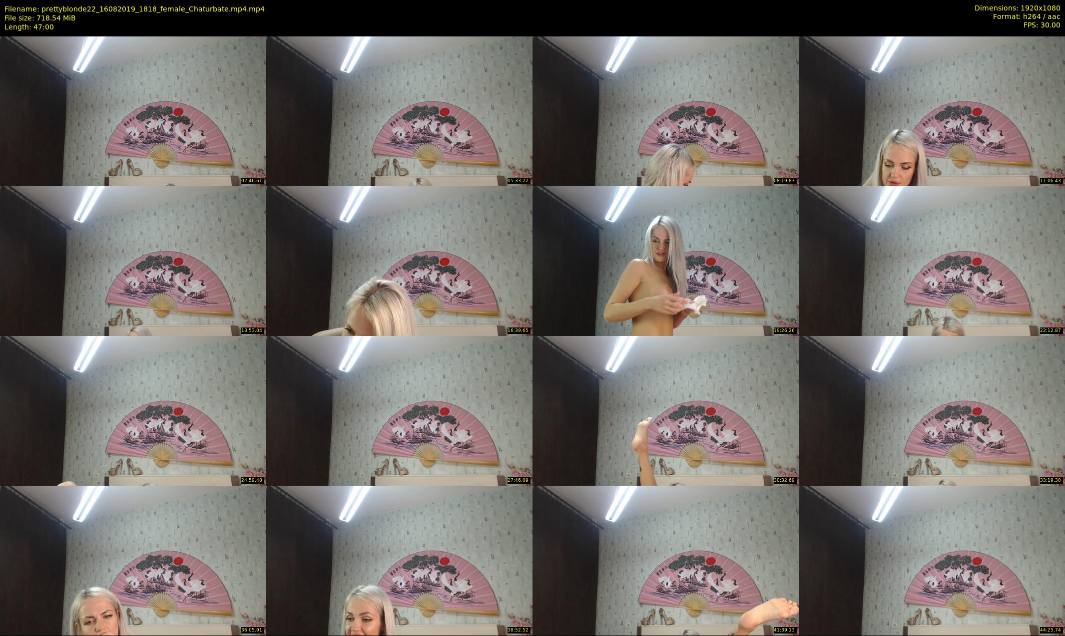prettyblonde22 — 47 minute Chaturbate female cam show recording, 1080p, Aug 16, 2019