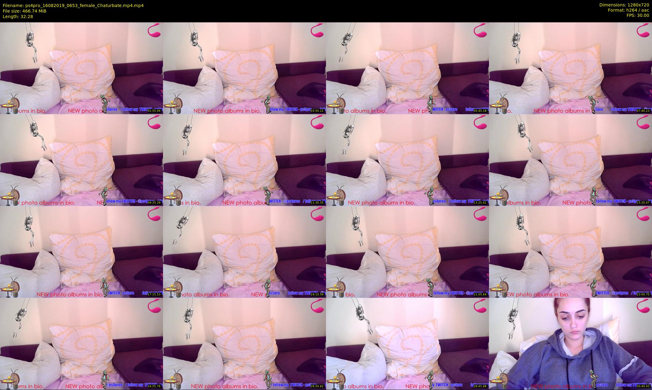 ps4pro — 33 minute Chaturbate female cam show recording, 720p, Aug 16, 2019