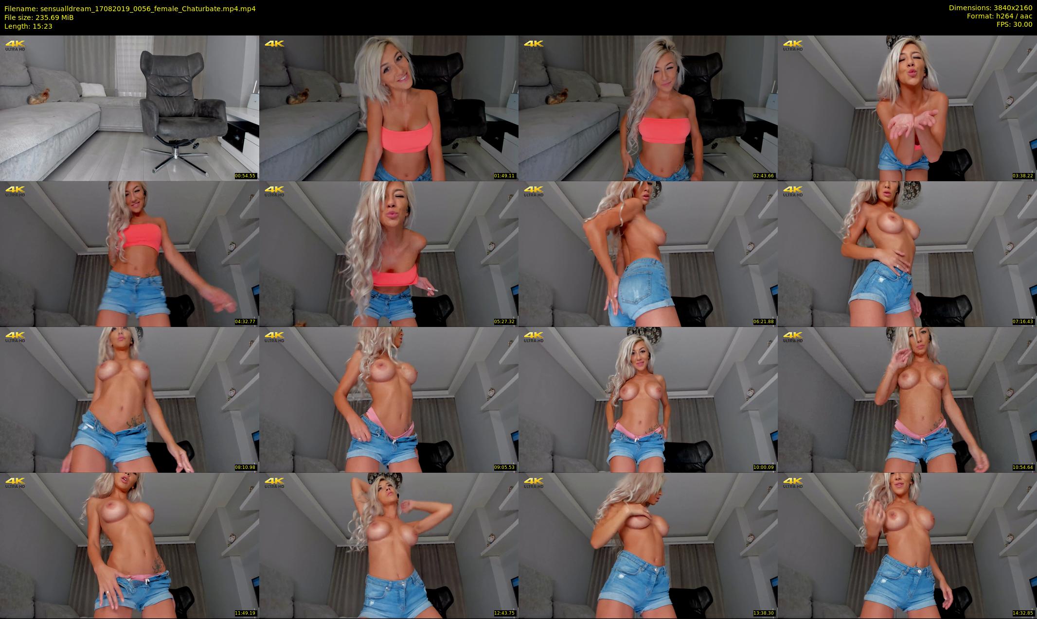 sensualldream — 16 minute Chaturbate female cam show recording, 4K, Aug 17, 2019