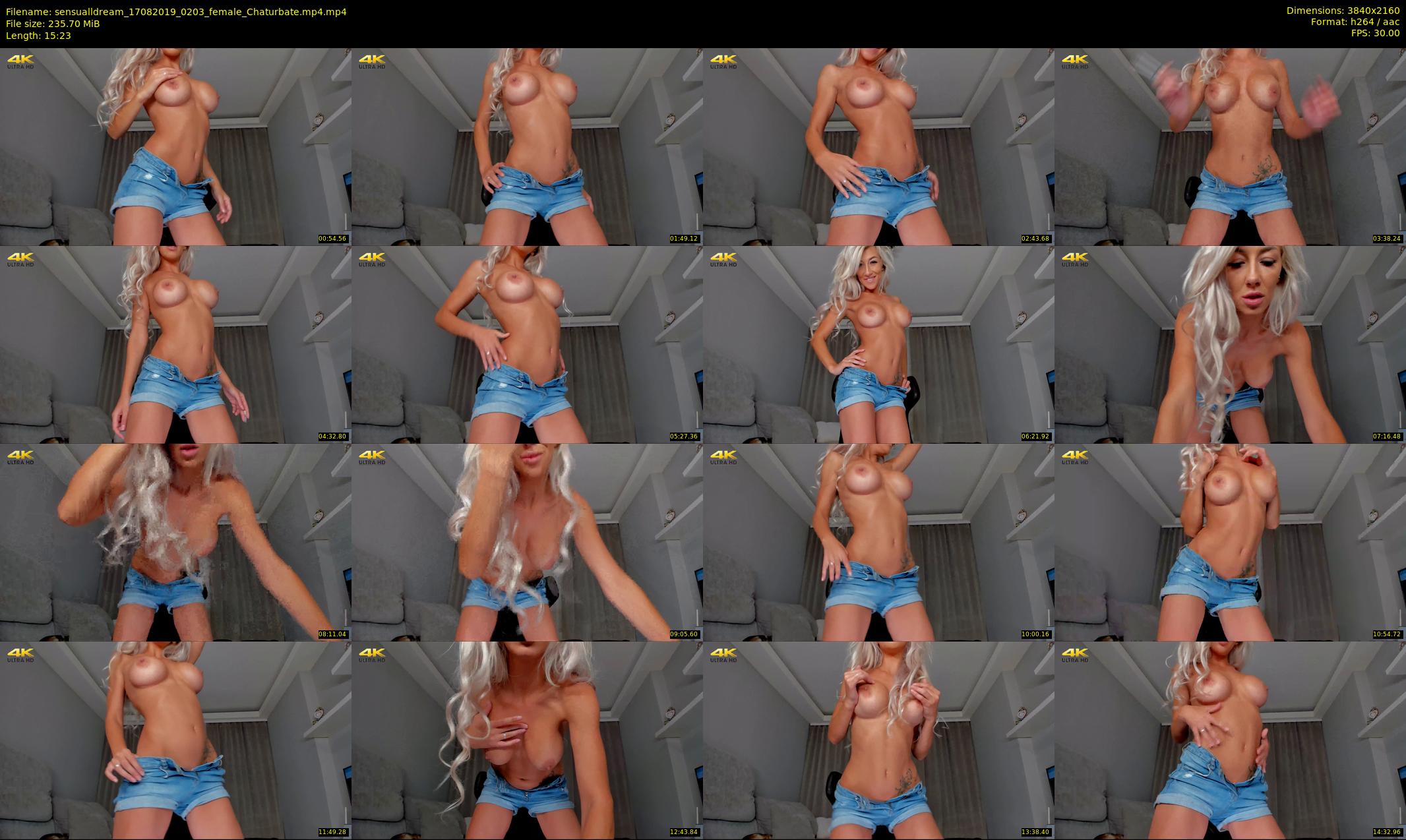 sensualldream — 16 minute Chaturbate female cam show recording, 4K, Aug 17, 2019