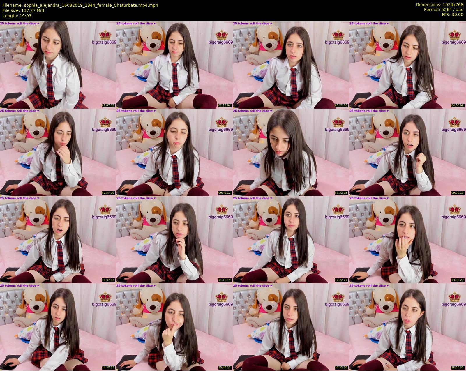 sophia_alejandra — 20 minute Chaturbate female cam show recording, 720p, Aug 16, 2019