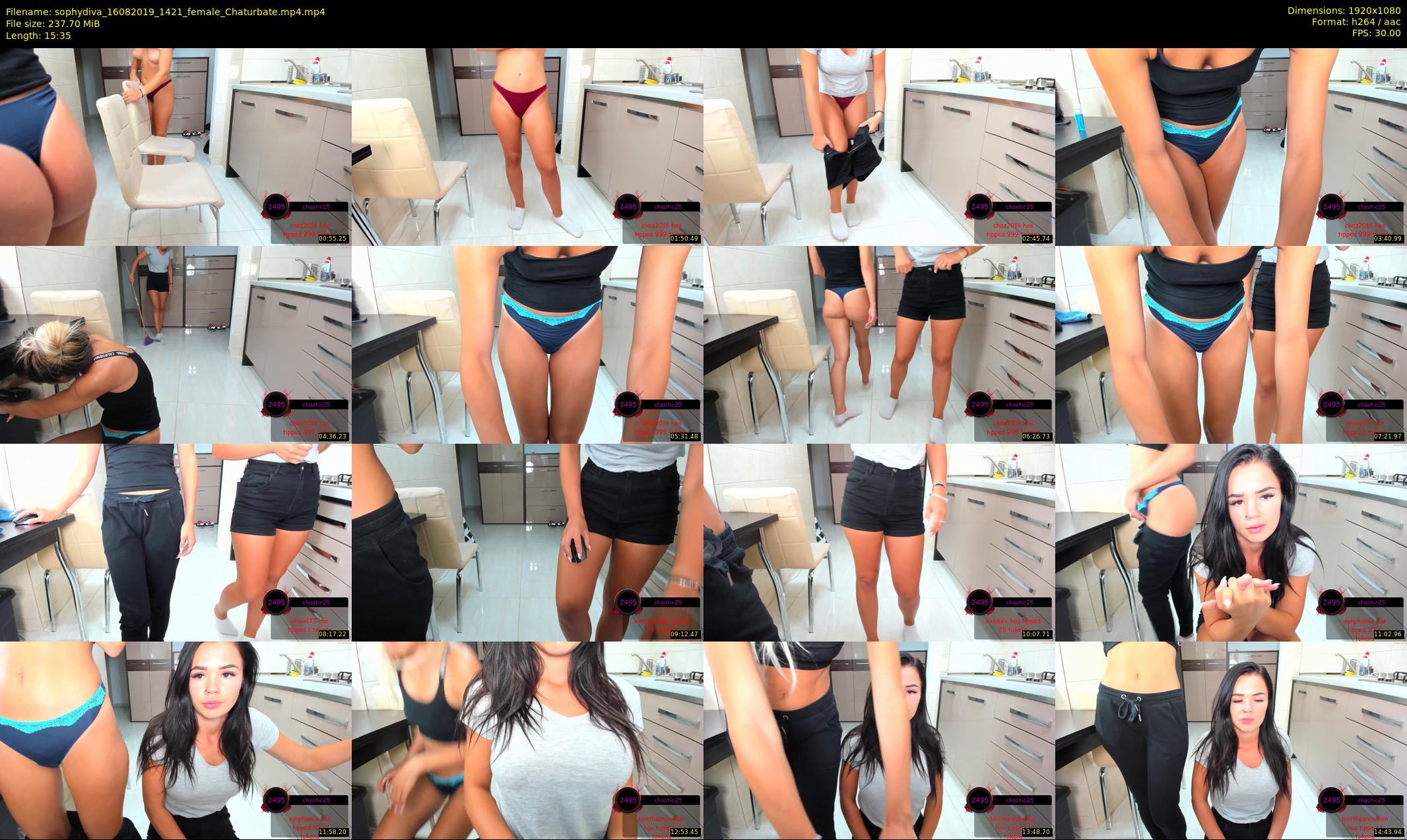 sophydiva — 16 minute Chaturbate female cam show recording, 1080p, Aug 16, 2019