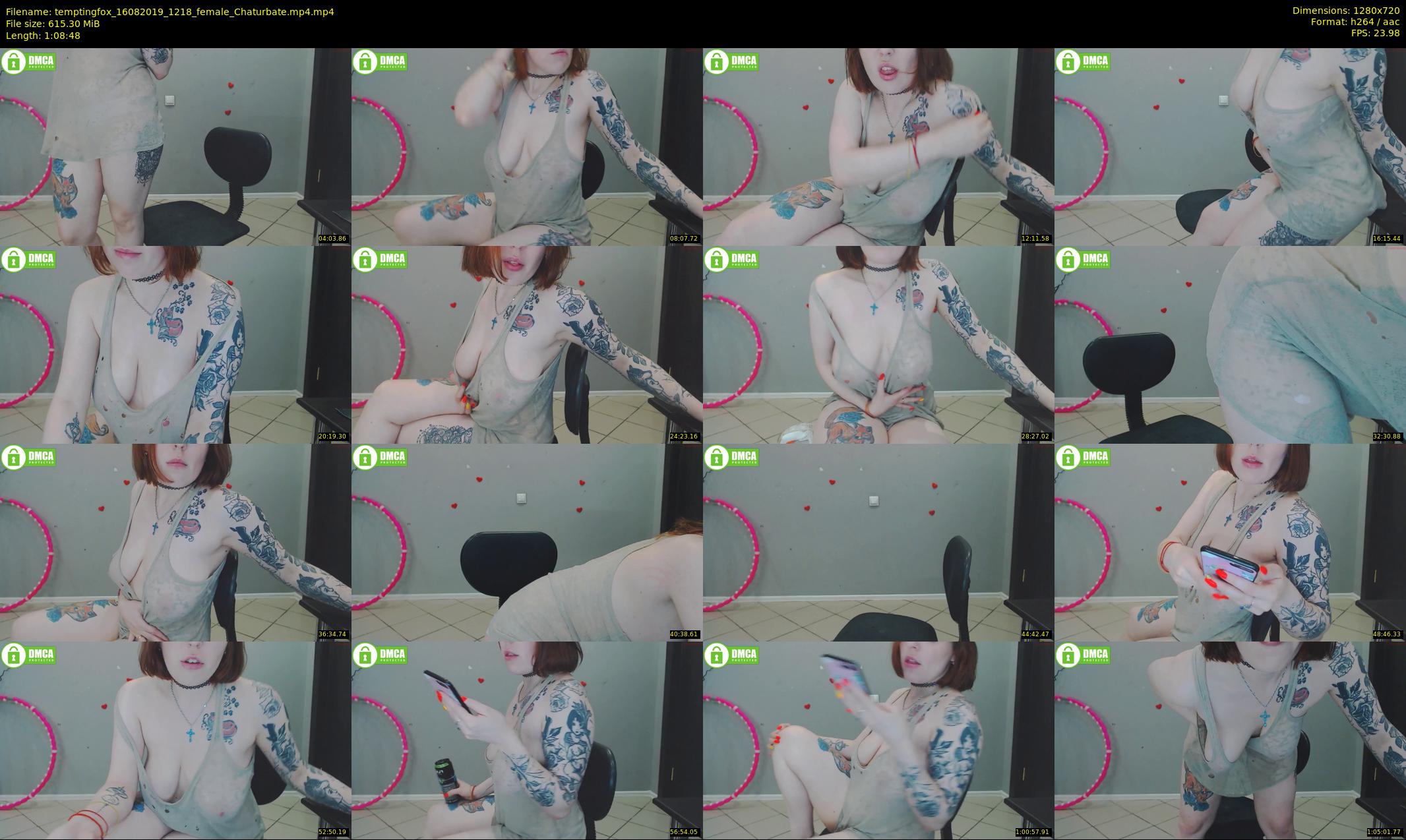 temptingfox — 69 minute Chaturbate female cam show recording, 720p, Aug 16, 2019