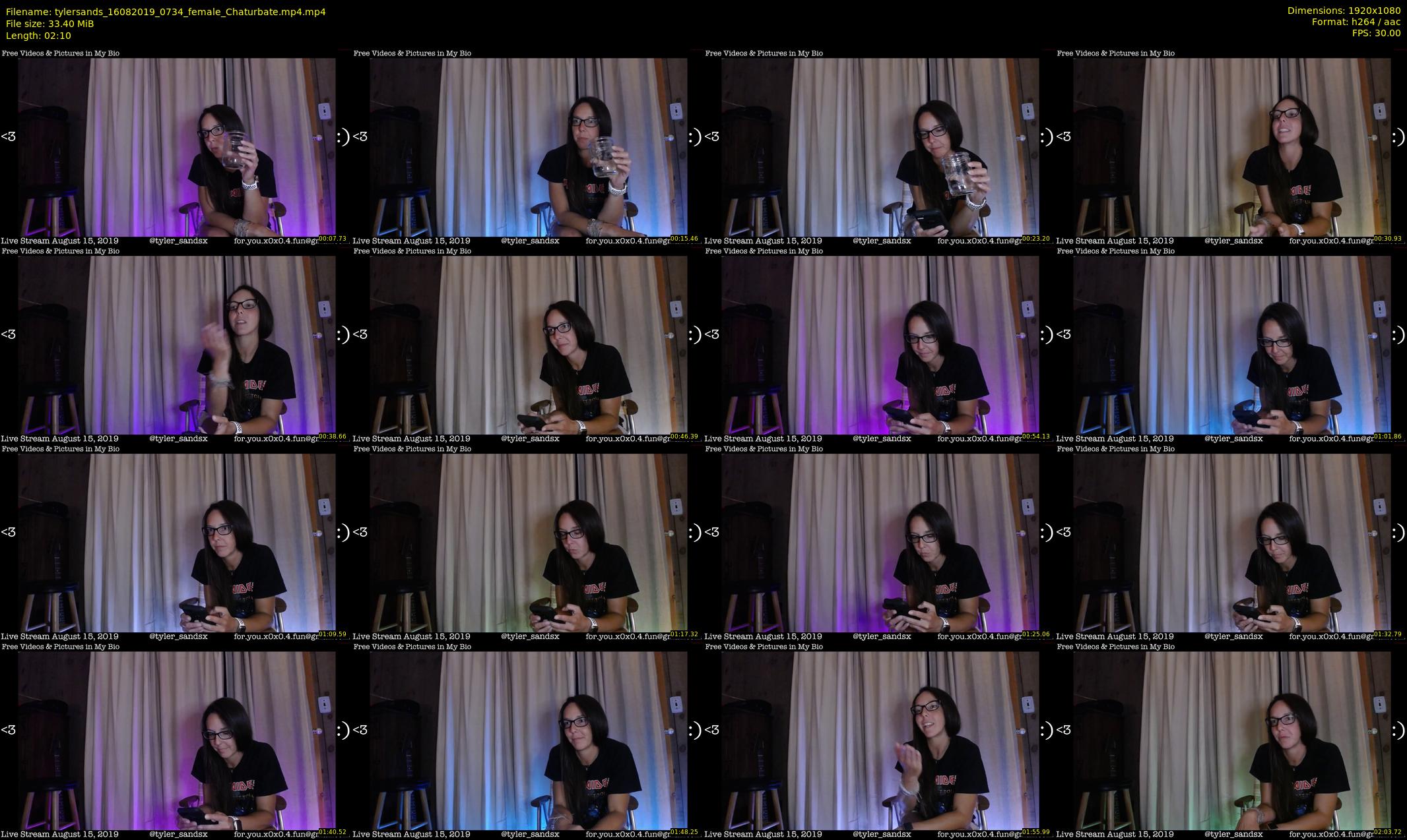 tylersands — 3 minute Chaturbate female cam show recording, 1080p, Aug 16, 2019