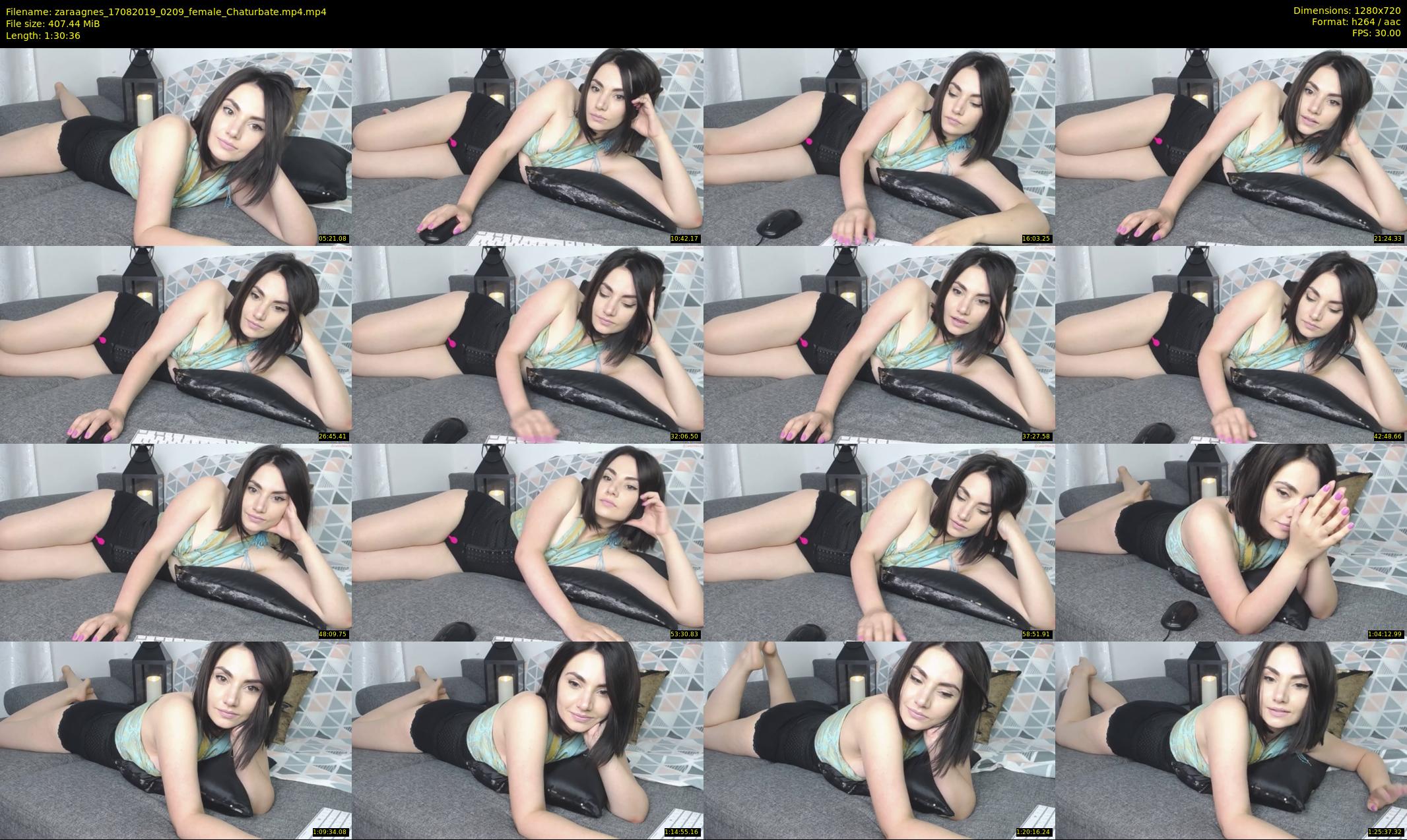 zaraagnes — 91 minute Chaturbate female cam show recording, 720p, Aug 17, 2019