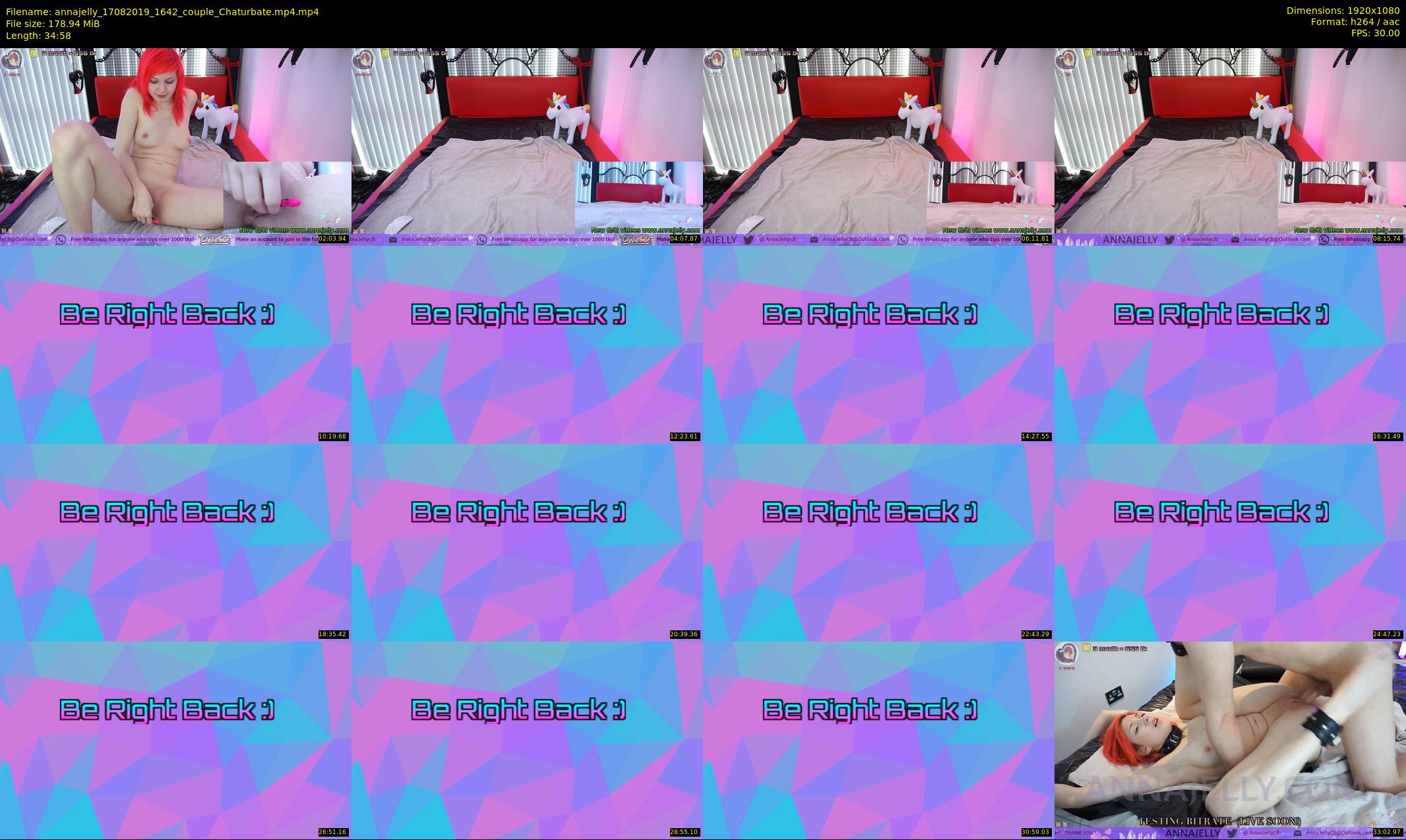 annajelly — 35 minute Chaturbate couple cam show recording, 1080p, Aug 17, 2019
