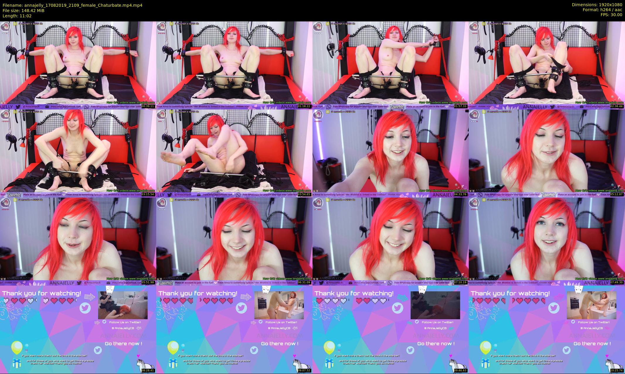 annajelly — 12 minute Chaturbate couple cam show recording, 1080p, Aug 17, 2019