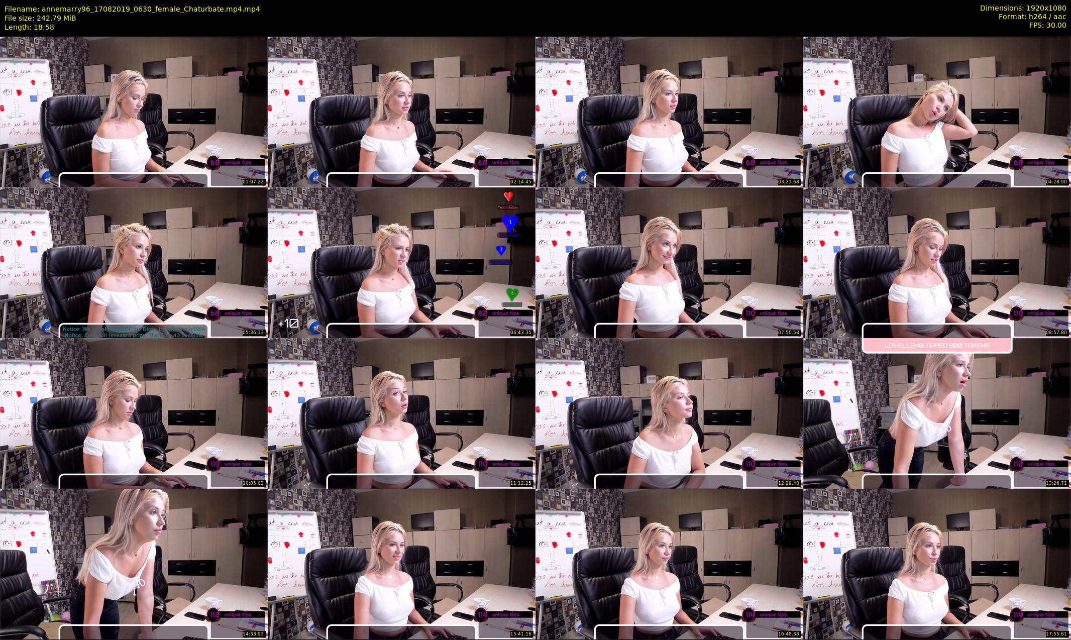 annemarry96 — 19 minute Chaturbate female cam show recording, 1080p, Aug 17, 2019