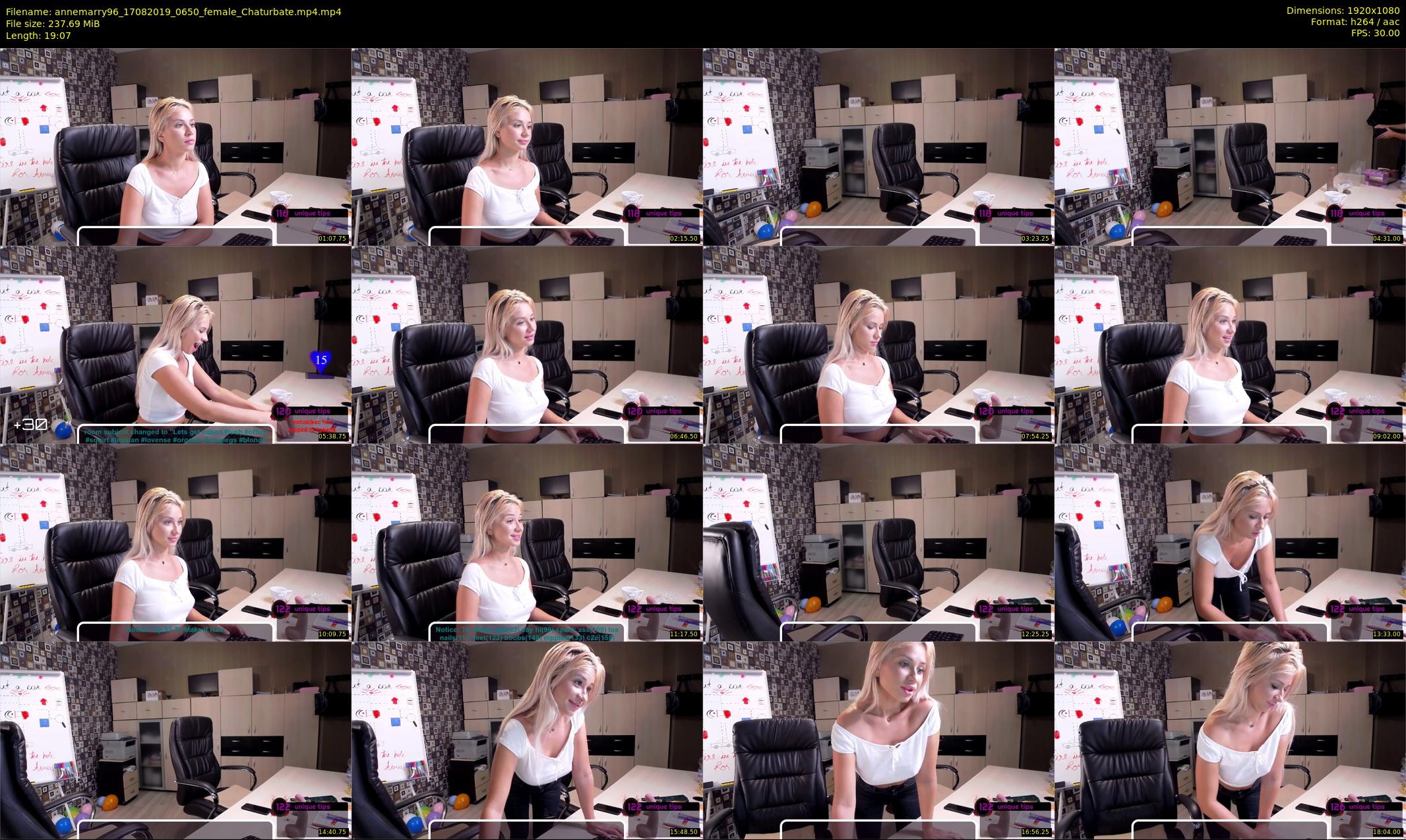 annemarry96 — 20 minute Chaturbate female cam show recording, 1080p, Aug 17, 2019