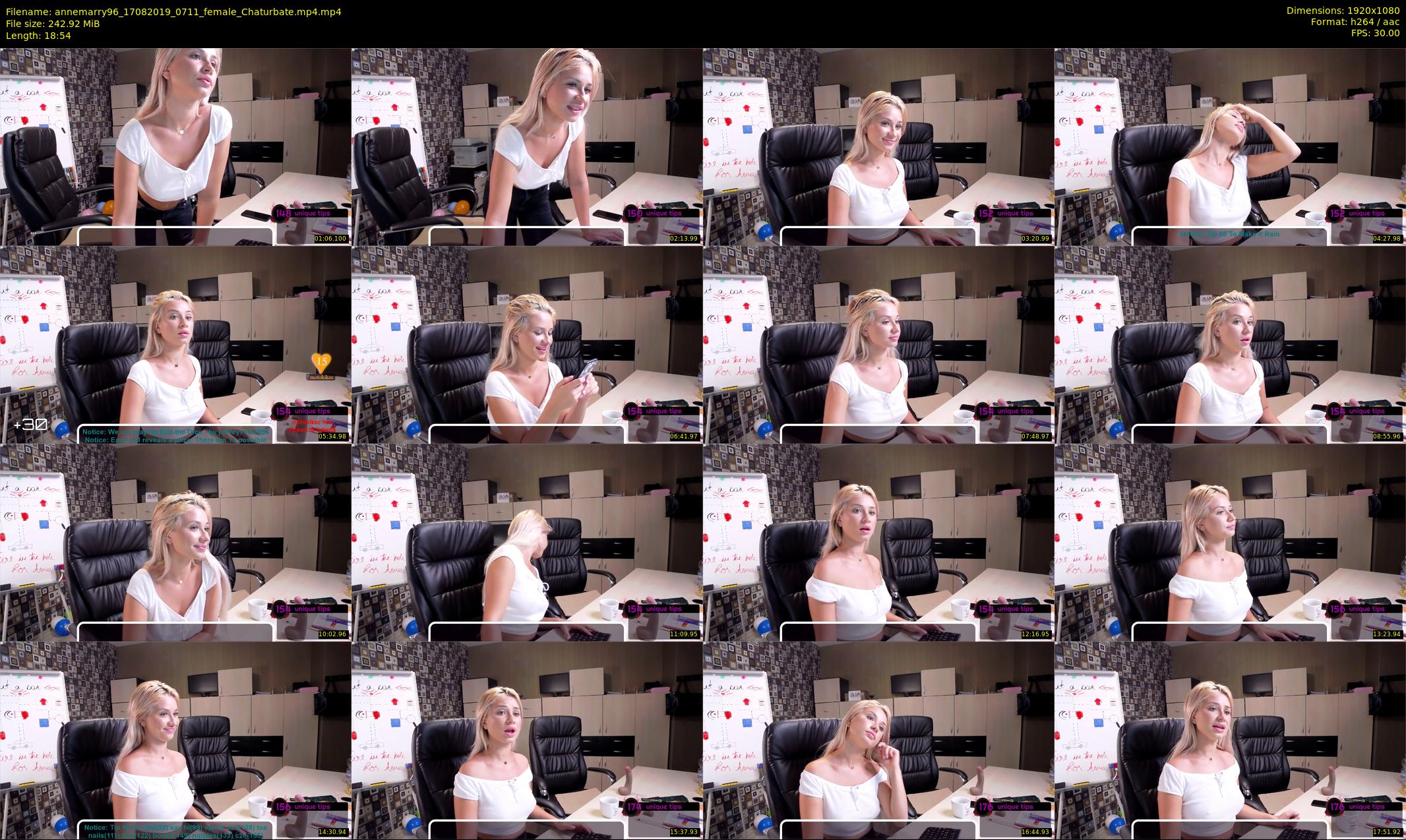 annemarry96 — 19 minute Chaturbate female cam show recording, 1080p, Aug 17, 2019