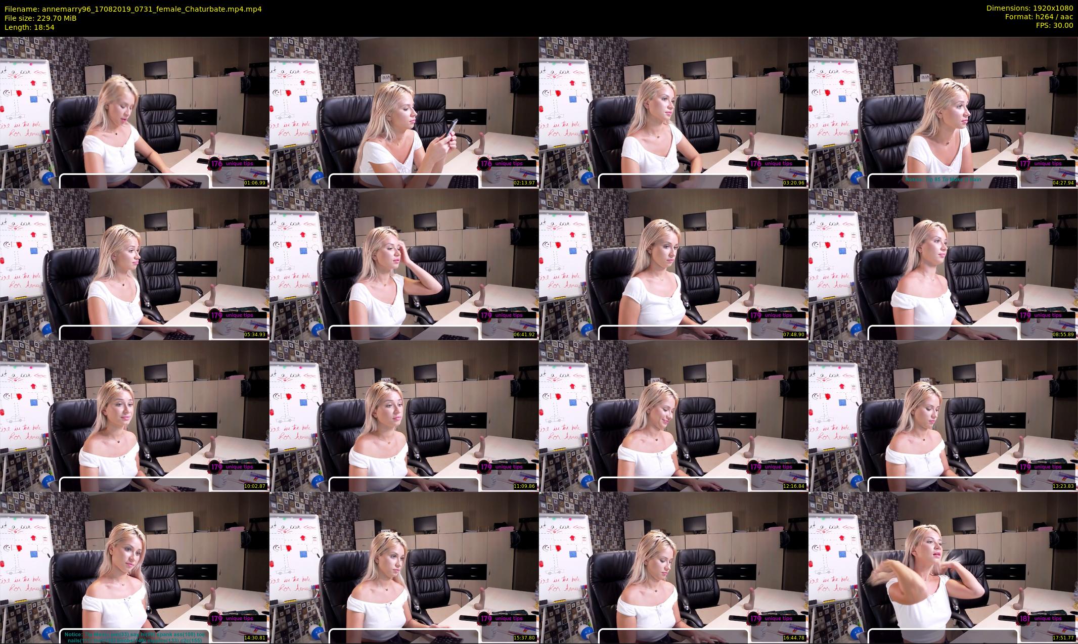 annemarry96 — 19 minute Chaturbate female cam show recording, 1080p, Aug 17, 2019