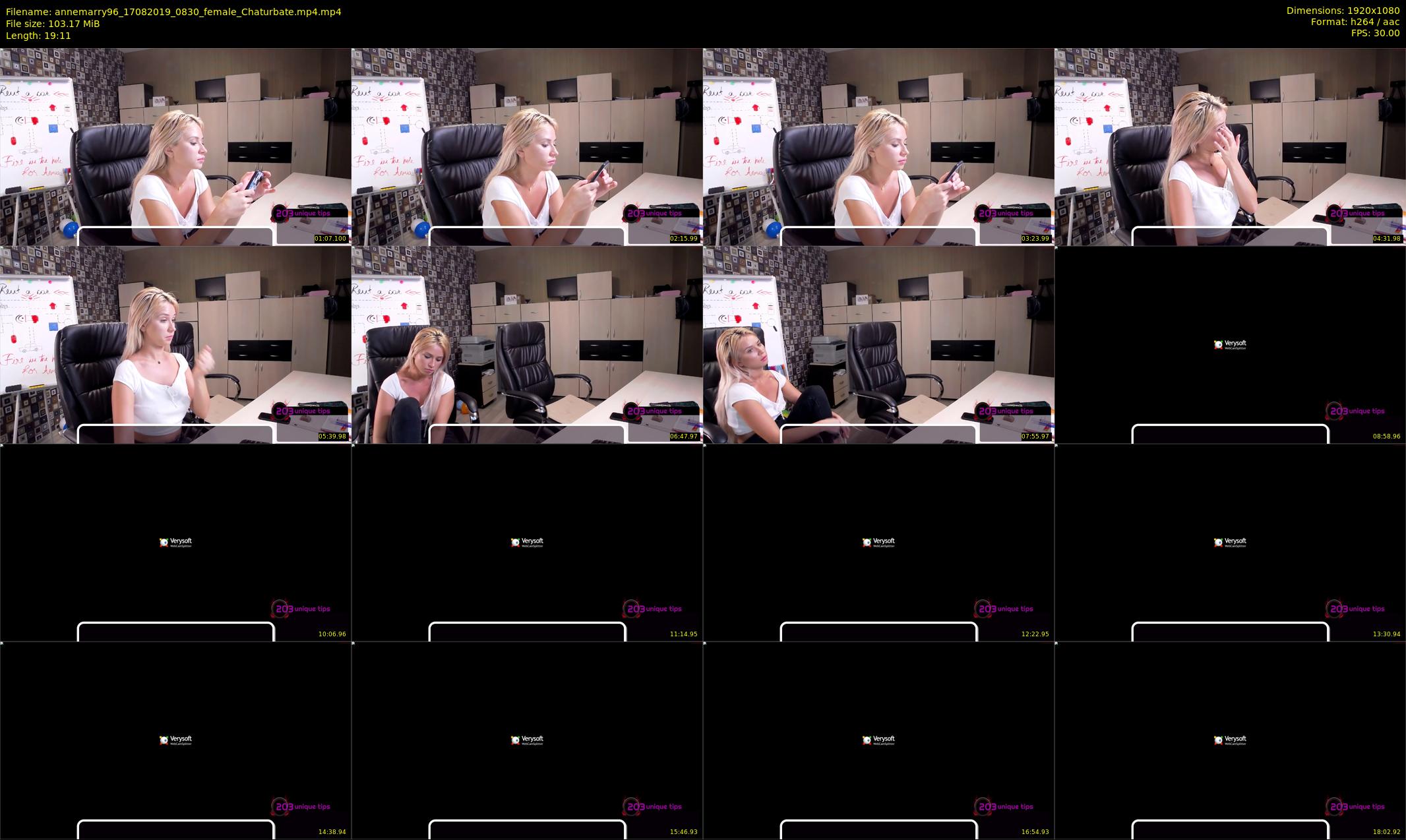 annemarry96 — 20 minute Chaturbate female cam show recording, 1080p, Aug 17, 2019