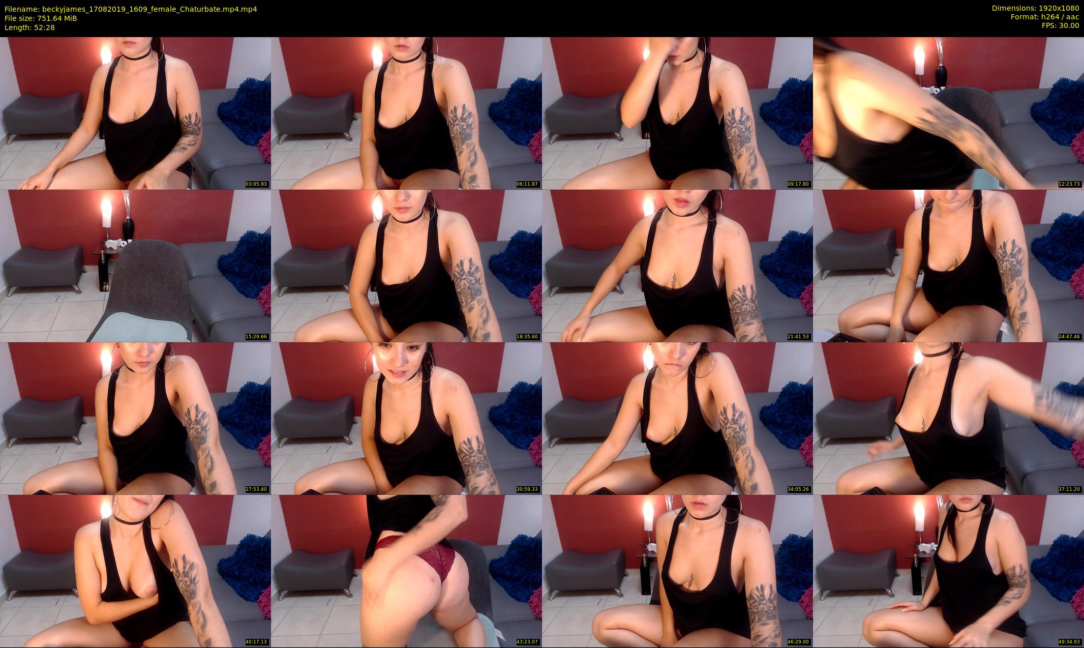 beckyjames — 53 minute Chaturbate female cam show recording, 1080p, Aug 17, 2019