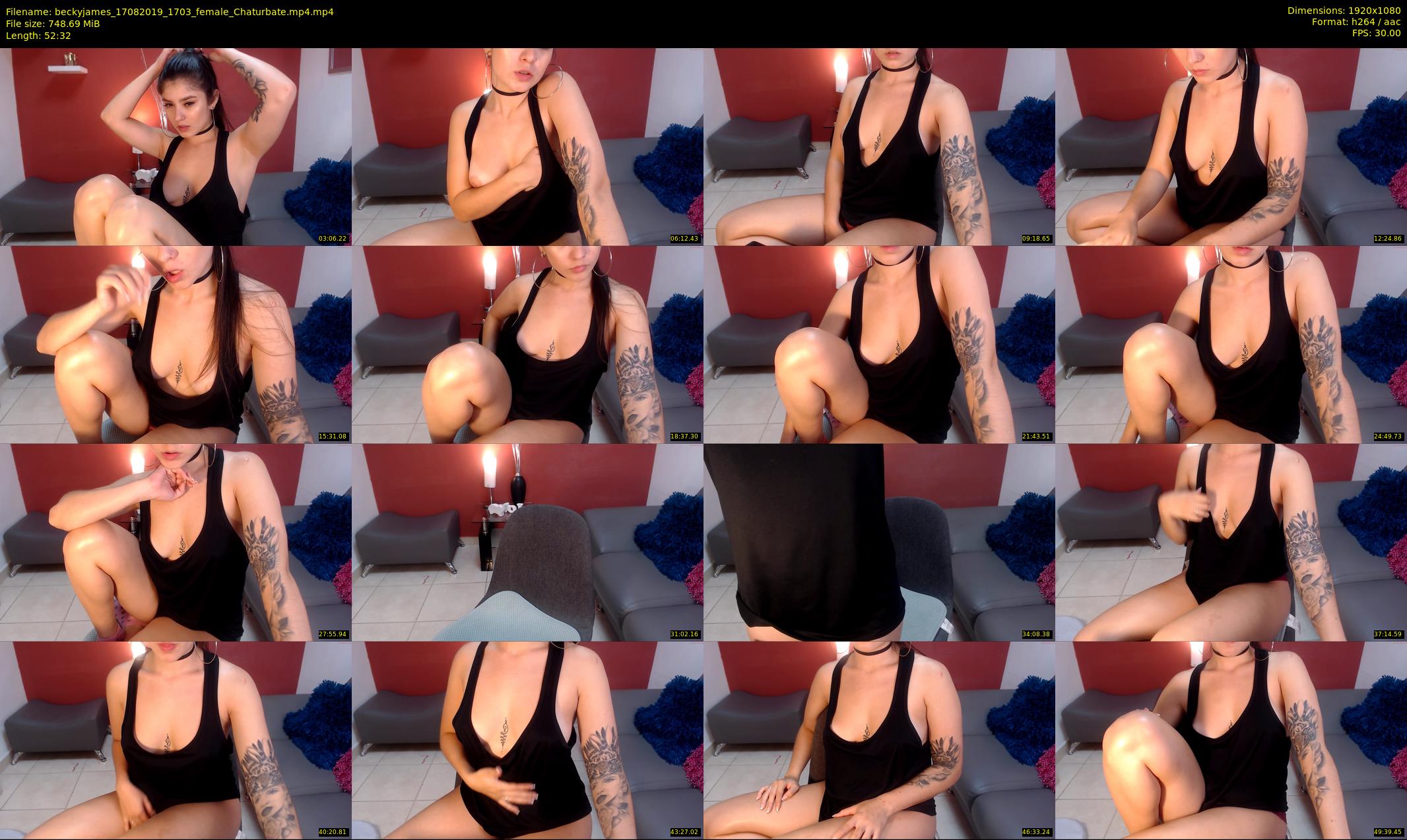 beckyjames — 53 minute Chaturbate female cam show recording, 1080p, Aug 17, 2019