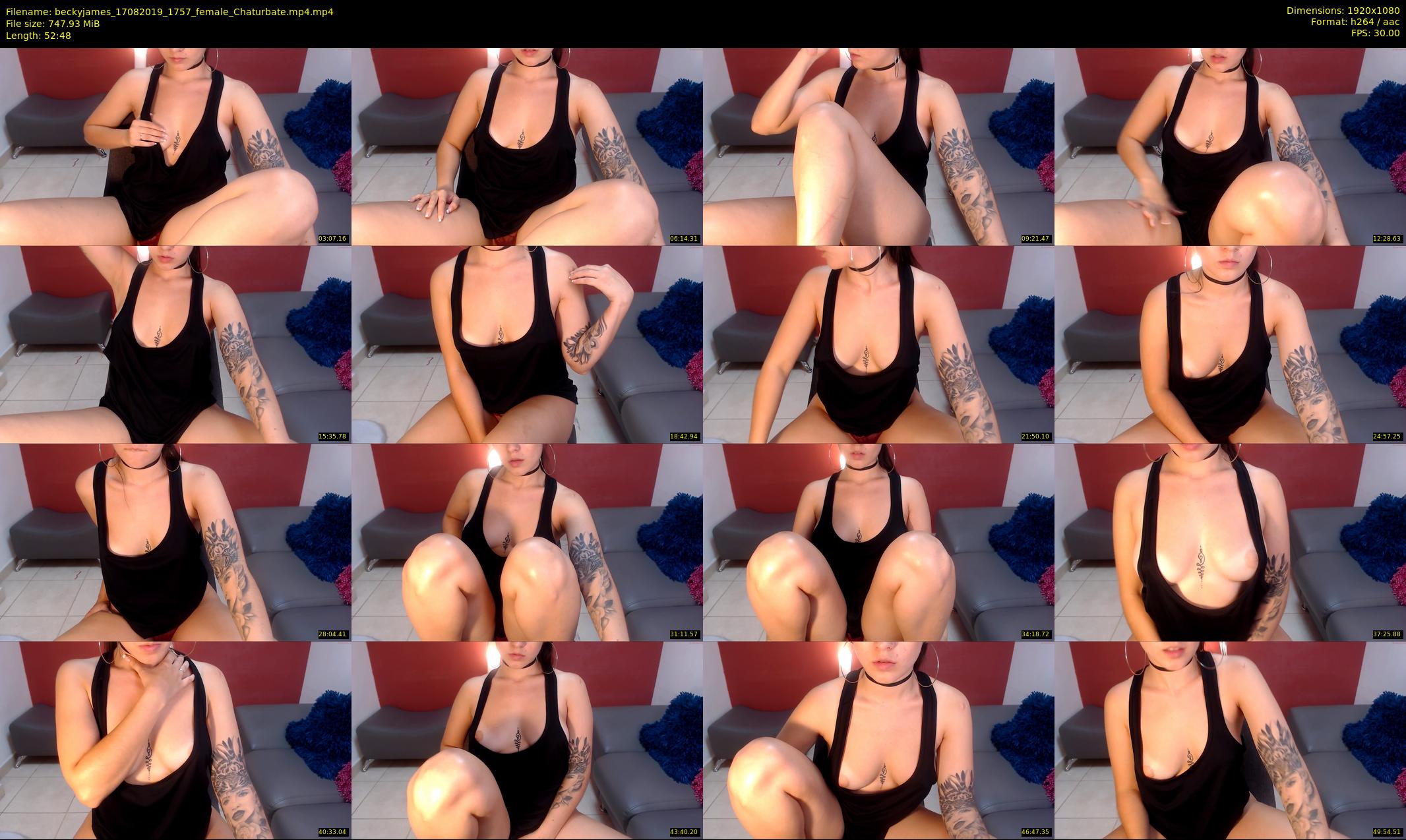 beckyjames — 53 minute Chaturbate female cam show recording, 1080p, Aug 17, 2019