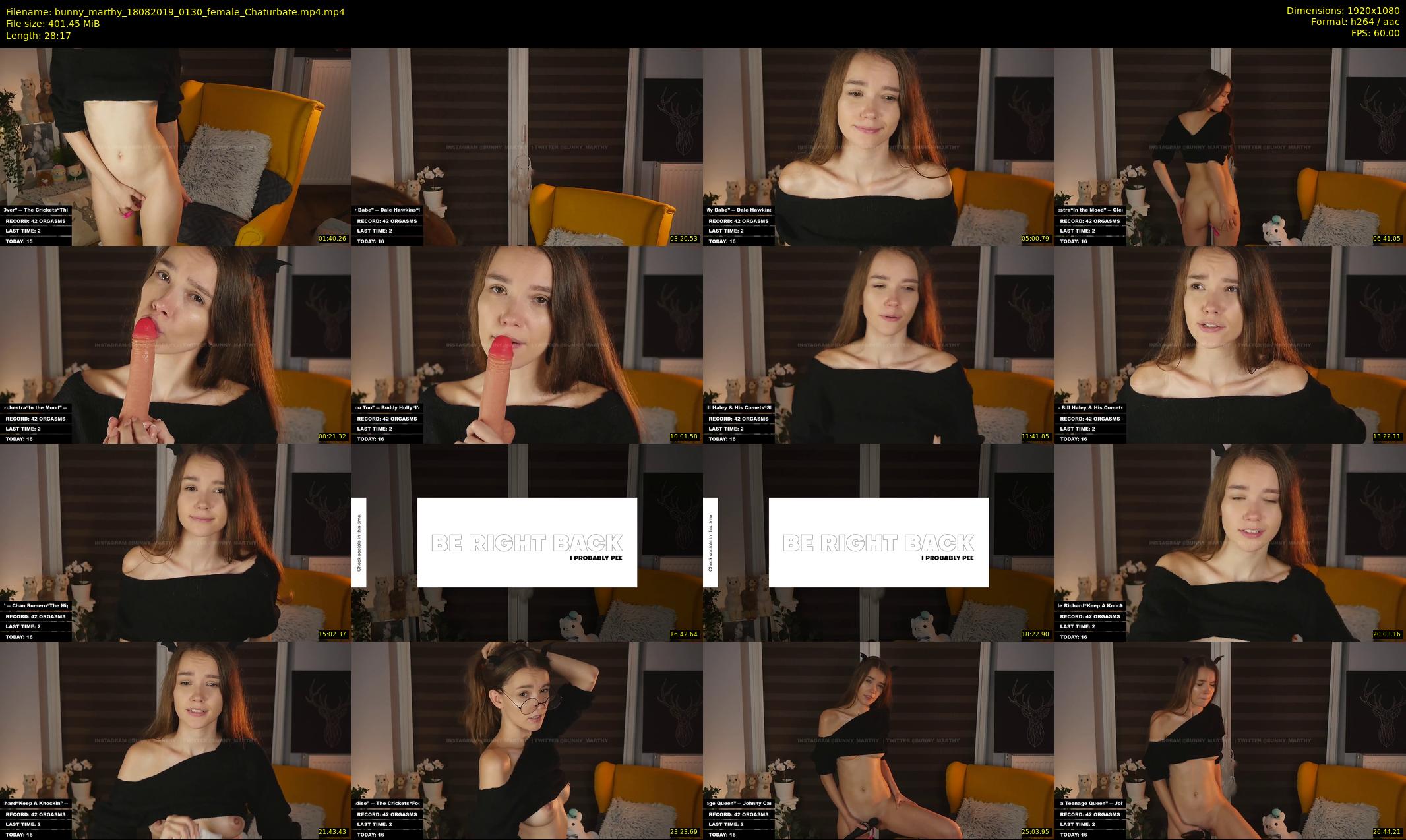 bunny_marthy — 29 minute Chaturbate female cam show recording, 1080p, Aug 18, 2019
