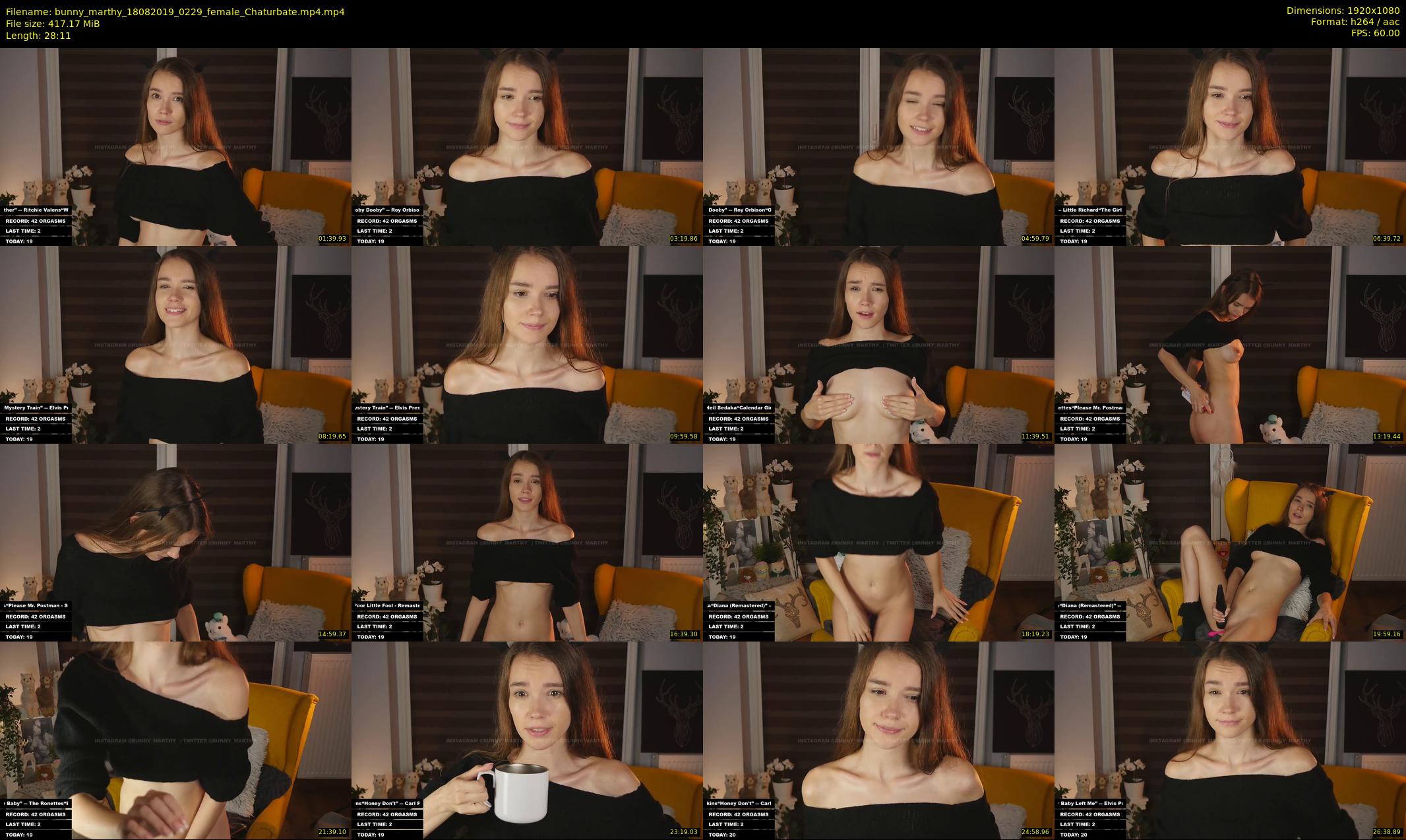 bunny_marthy — 29 minute Chaturbate female cam show recording, 1080p, Aug 18, 2019