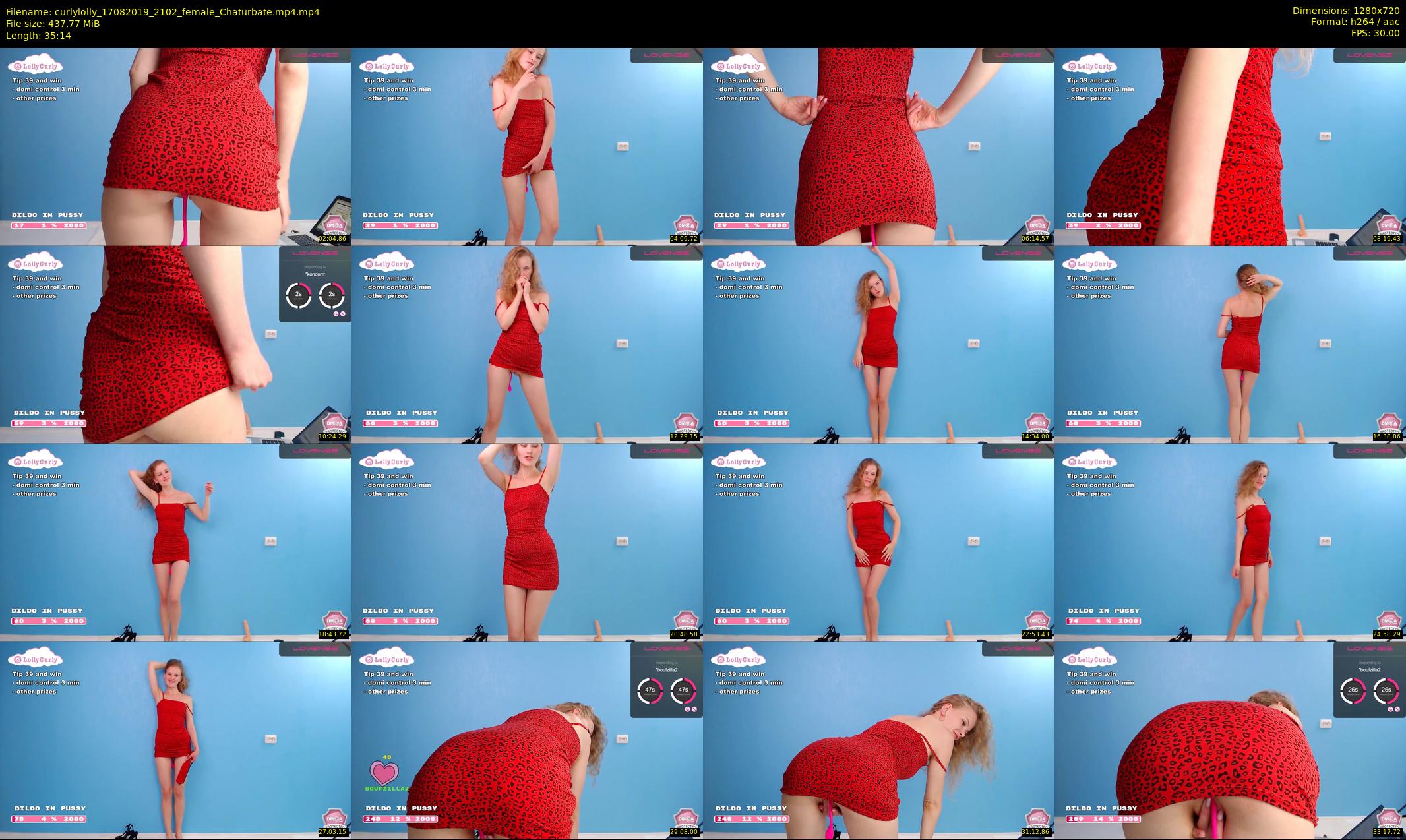 curlylolly — 36 minute Chaturbate female cam show recording, 720p, Aug 17, 2019
