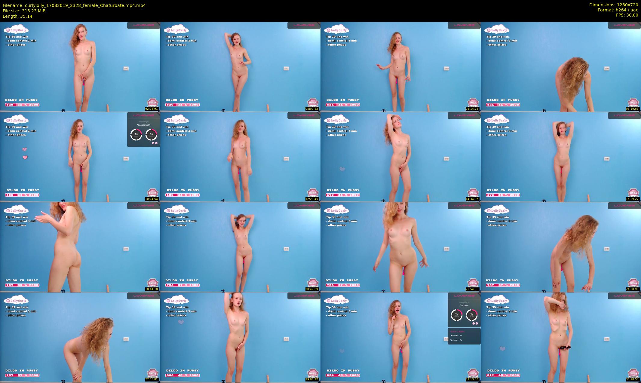 curlylolly — 36 minute Chaturbate female cam show recording, 720p, Aug 17, 2019