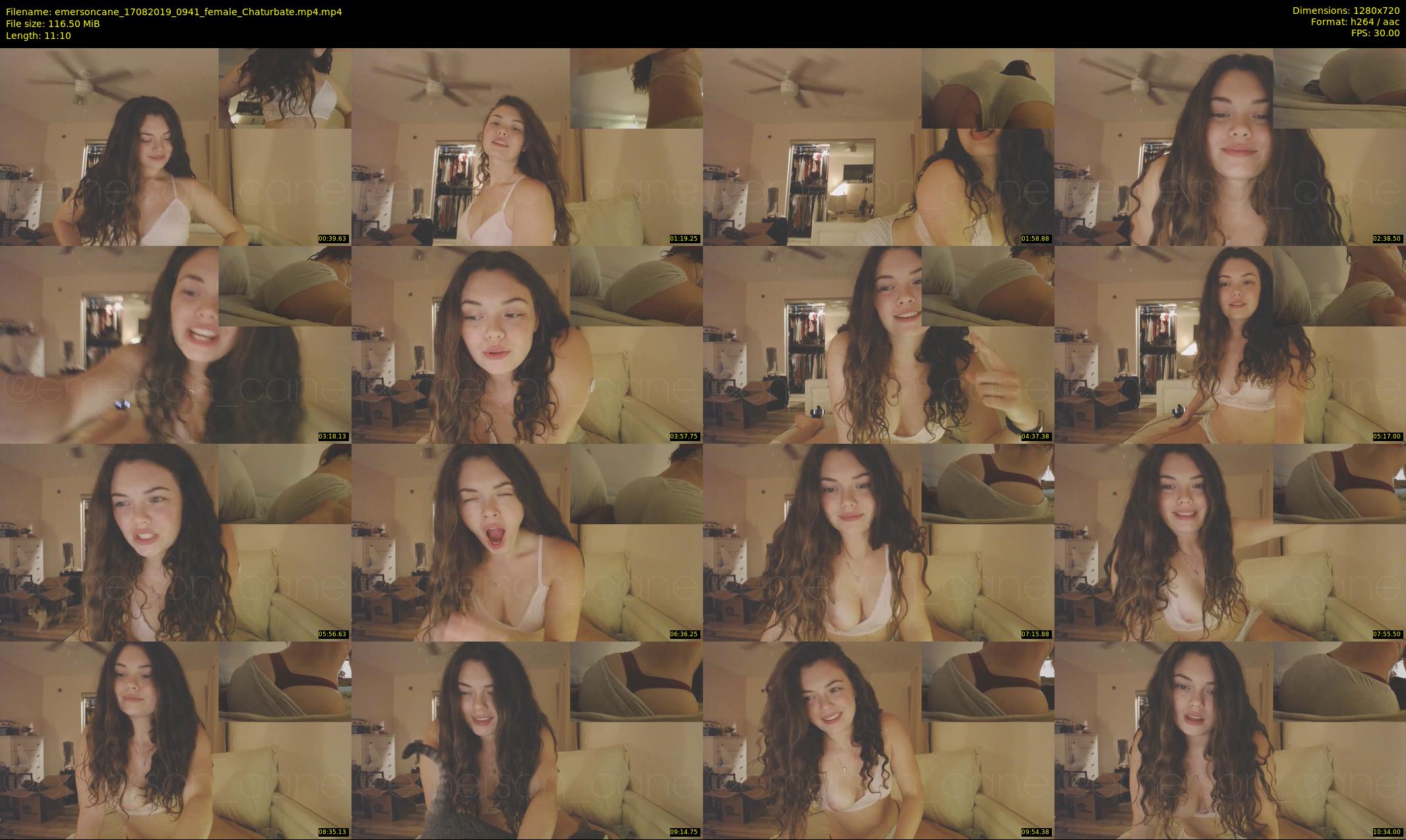 emersoncane — 12 minute Chaturbate female cam show recording, 720p, Aug 17, 2019
