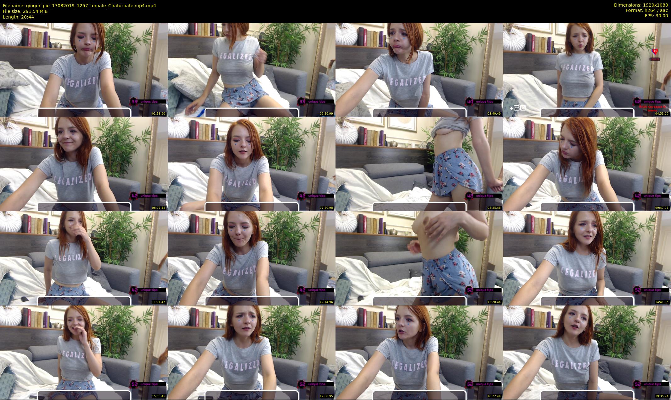 ginger_pie — 21 minute Chaturbate female cam show recording, 1080p, Aug 17, 2019
