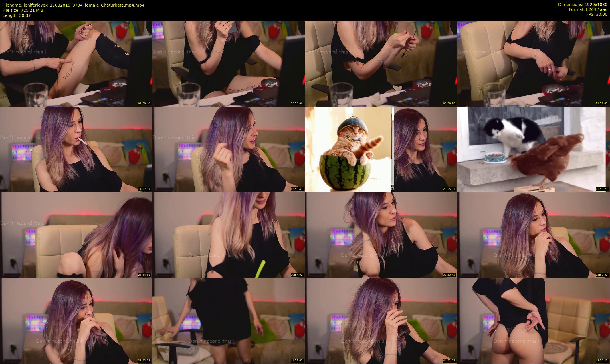 jeniferlovex — 51 minute Chaturbate female cam show recording, 1080p, Aug 17, 2019