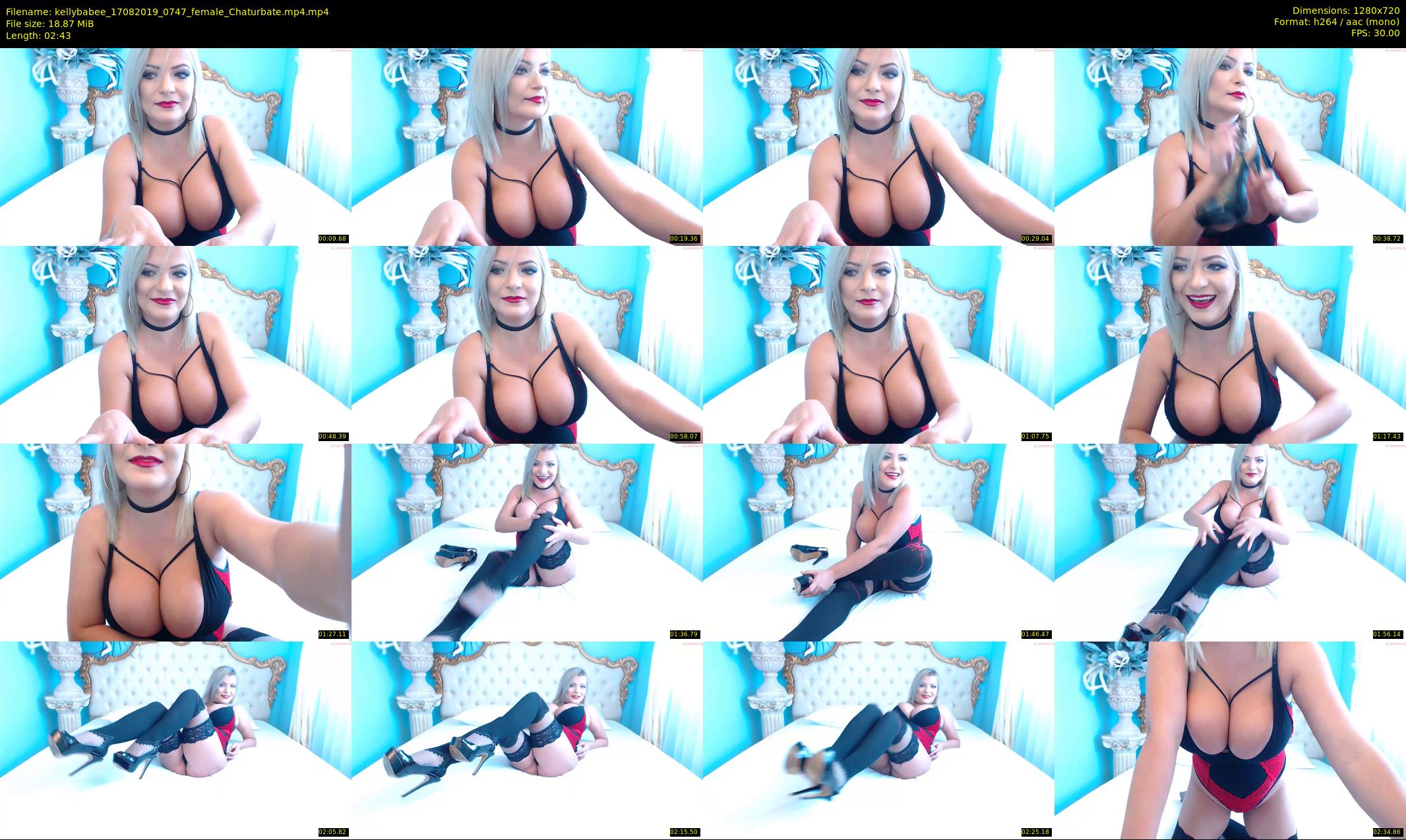 kellybabee — 3 minute Chaturbate female cam show recording, 720p, Aug 17, 2019