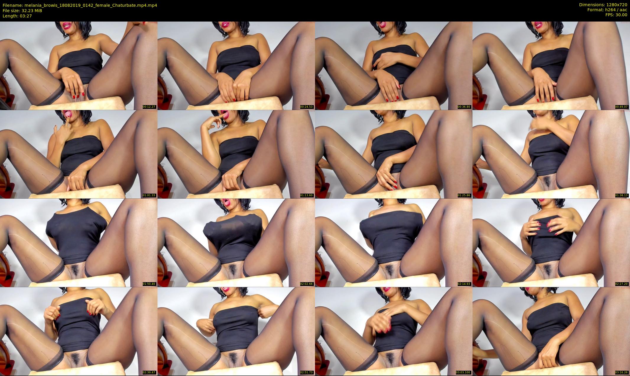 melania_browis — 4 minute Chaturbate female cam show recording, 720p, Aug 18, 2019