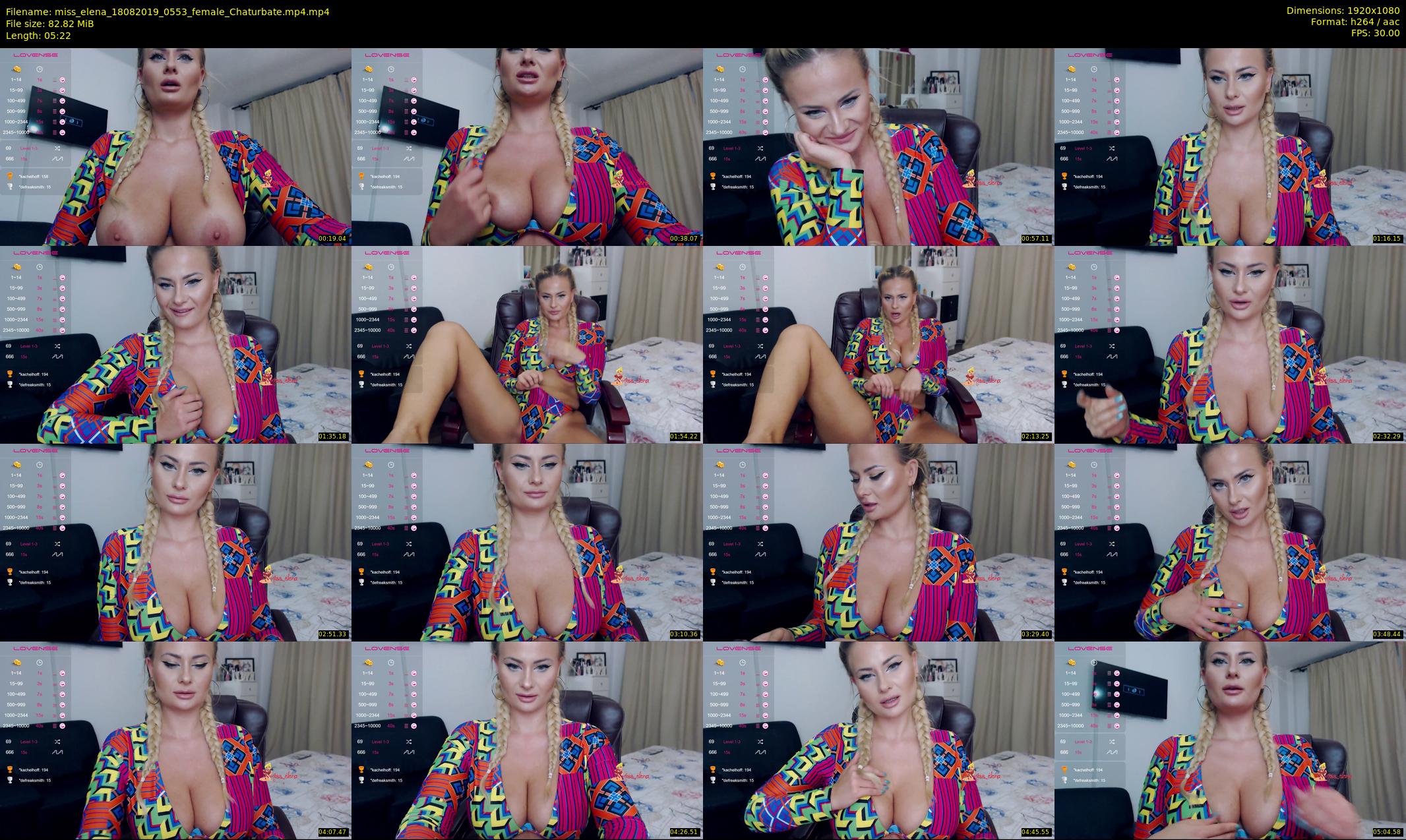 miss_elena — 6 minute Chaturbate female cam show recording, 1080p, Aug 18, 2019
