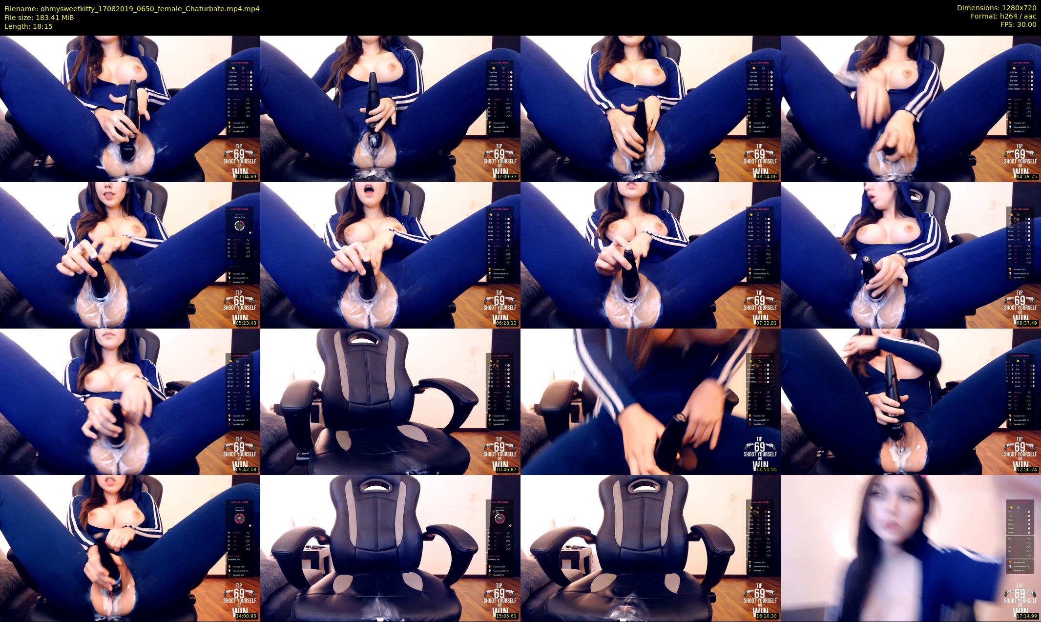 ohmysweetkitty — 19 minute Chaturbate female cam show recording, 720p, Aug 17, 2019