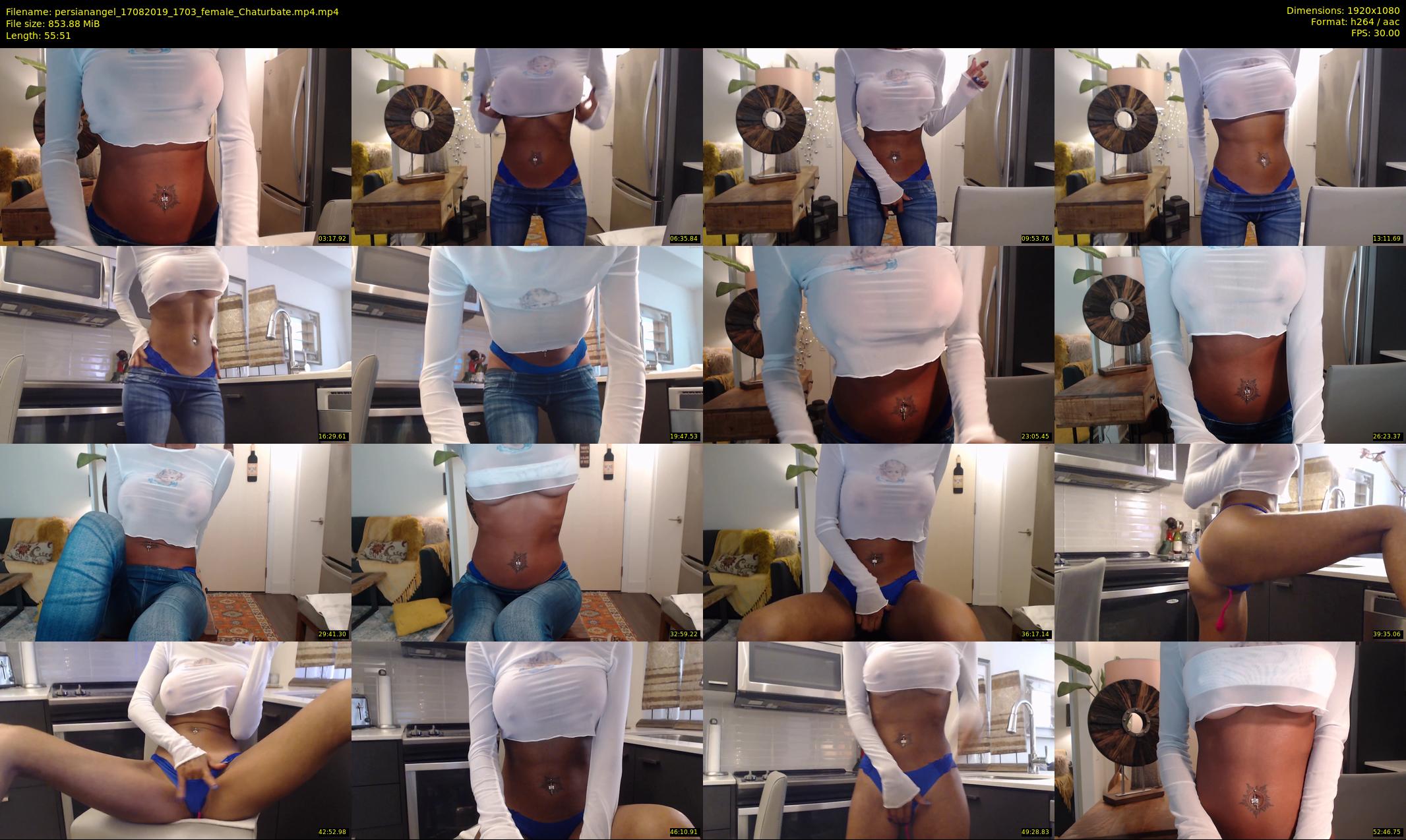 persianangel — 56 minute Chaturbate female cam show recording, 1080p, Aug 17, 2019