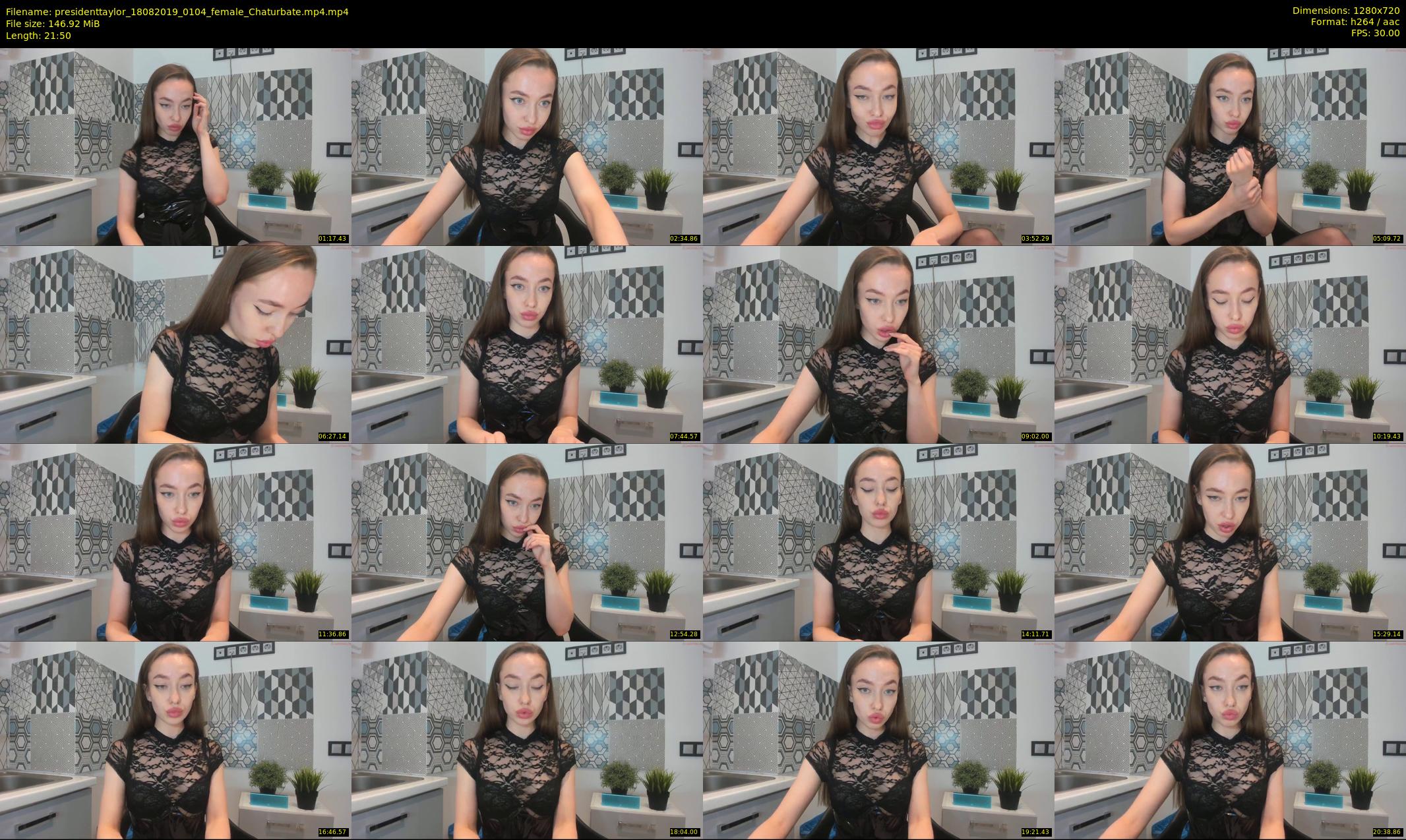 presidenttaylor — 22 minute Chaturbate female cam show recording, 720p, Aug 18, 2019