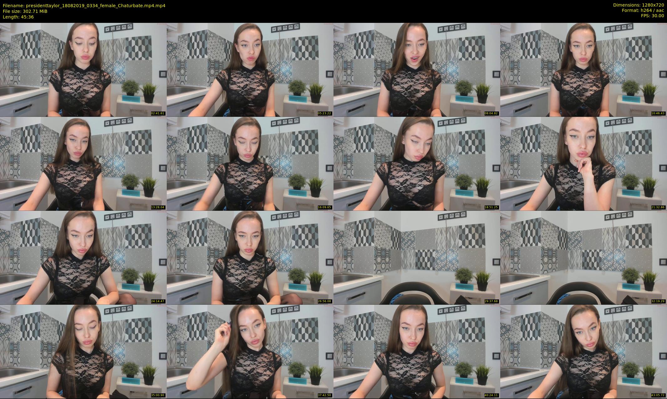 presidenttaylor — 46 minute Chaturbate female cam show recording, 720p, Aug 18, 2019