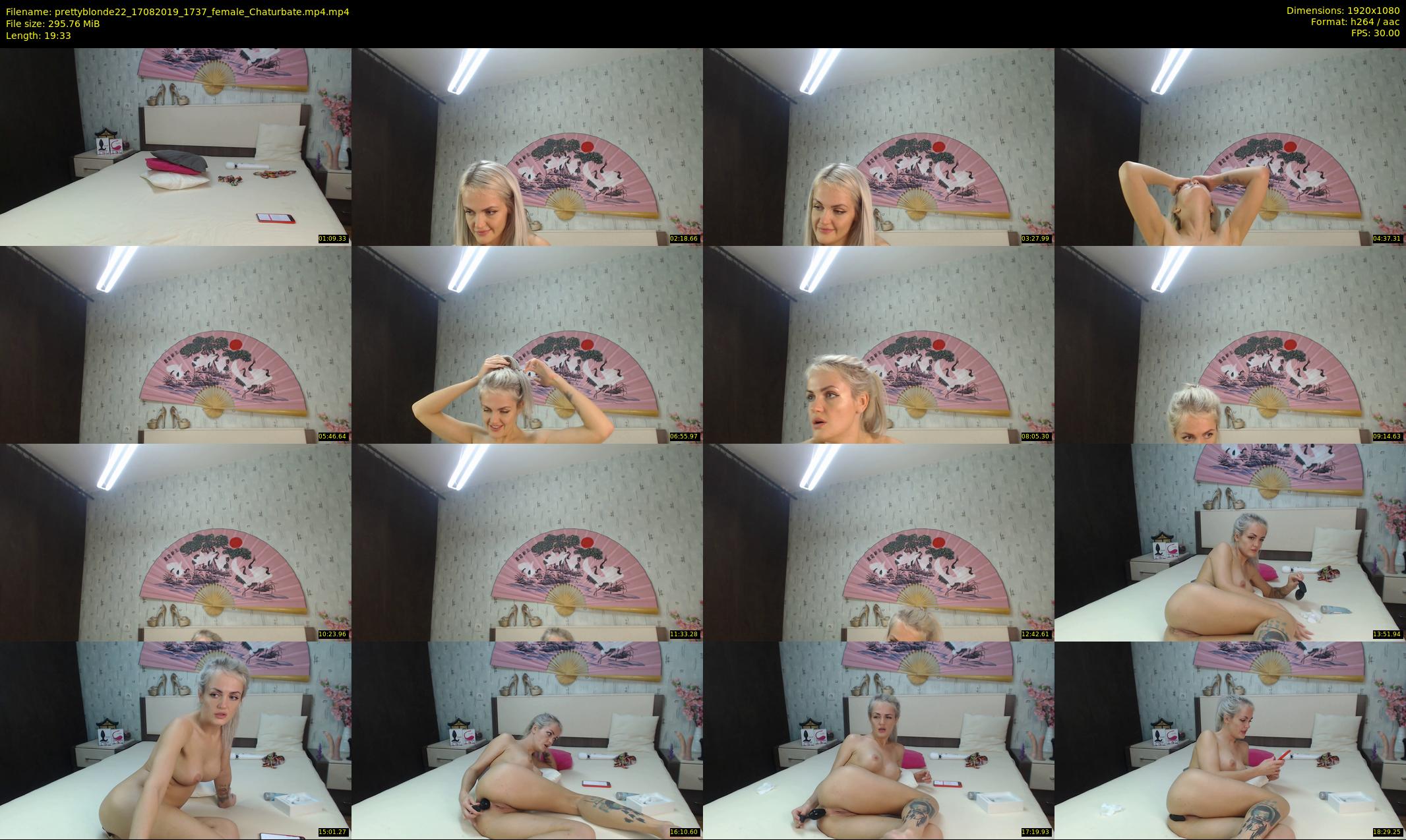 prettyblonde22 — 20 minute Chaturbate female cam show recording, 1080p, Aug 17, 2019
