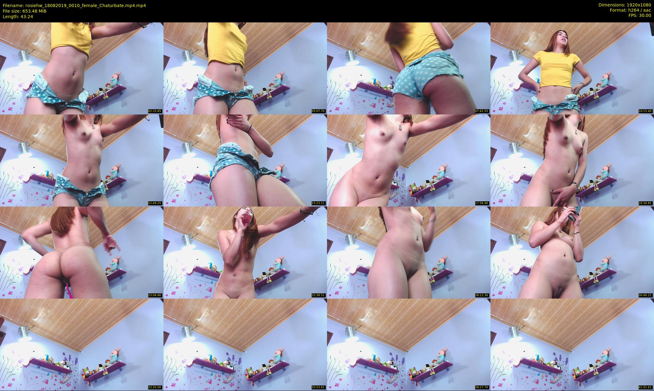 rosiehw — 44 minute Chaturbate couple cam show recording, 1080p, Aug 18, 2019