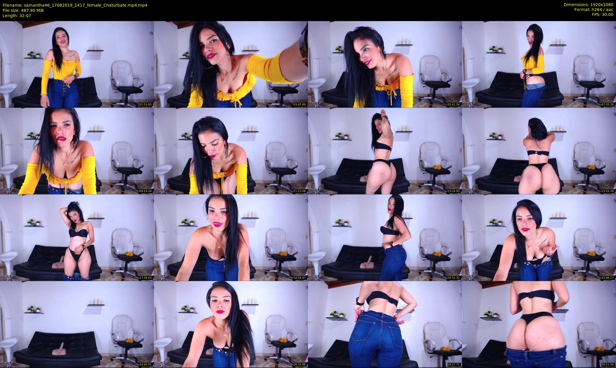 samantha46 — 33 minute Chaturbate female cam show recording, 1080p, Aug 17, 2019