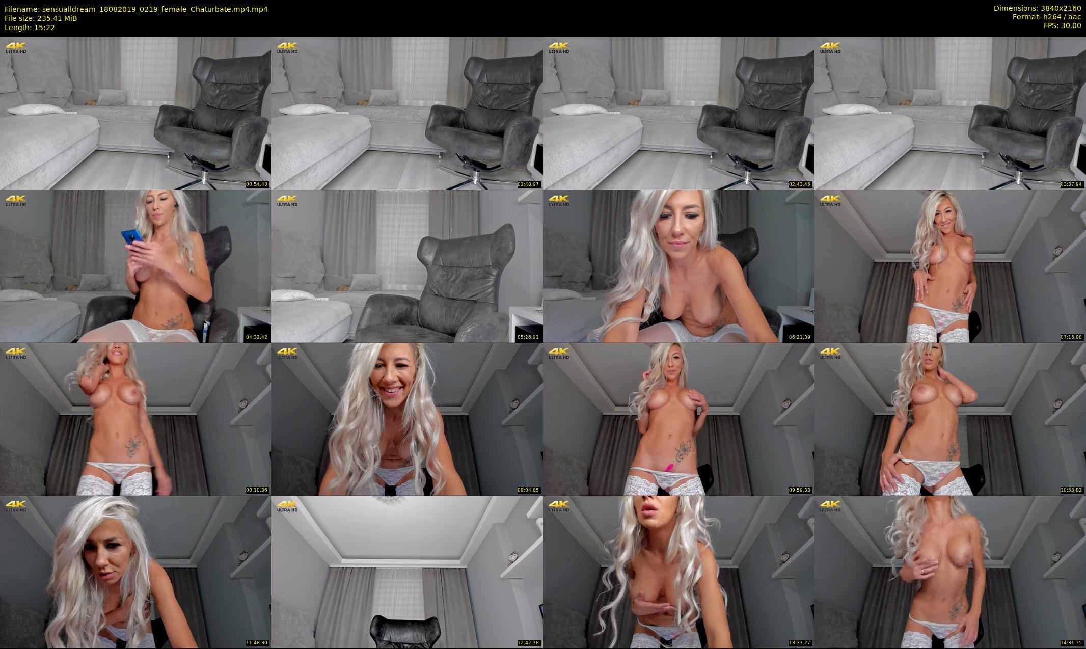 sensualldream — 16 minute Chaturbate female cam show recording, 4K, Aug 18, 2019