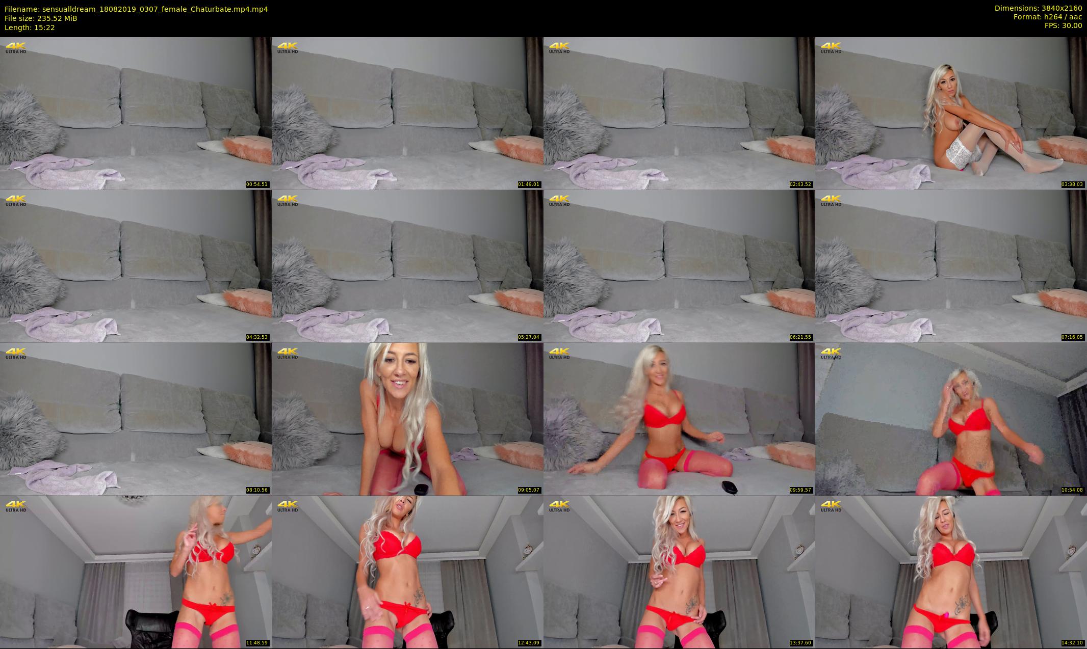 sensualldream — 16 minute Chaturbate female cam show recording, 4K, Aug 18, 2019