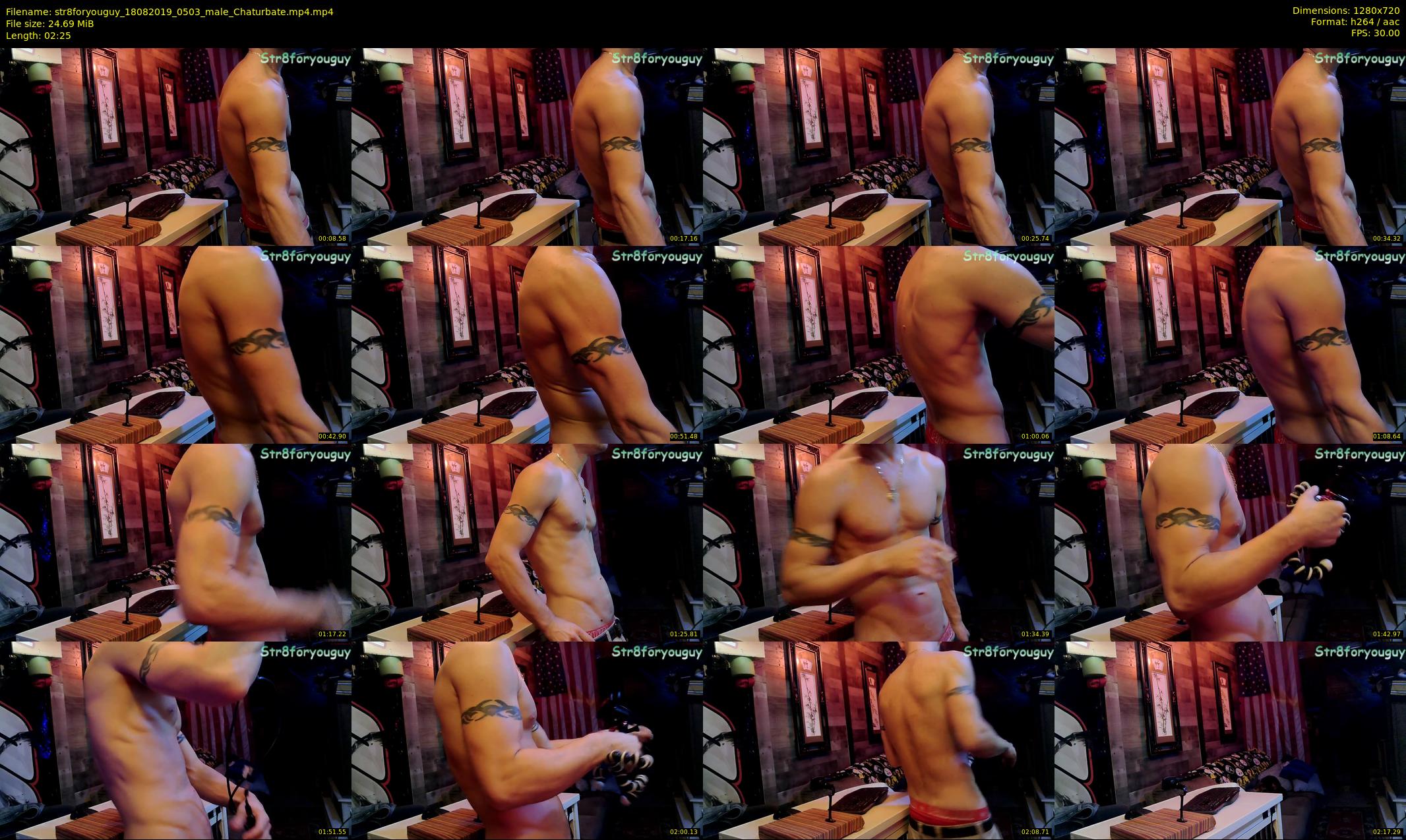 str8foryouguy — 3 minute Chaturbate male cam show recording, 720p, Aug 18, 2019