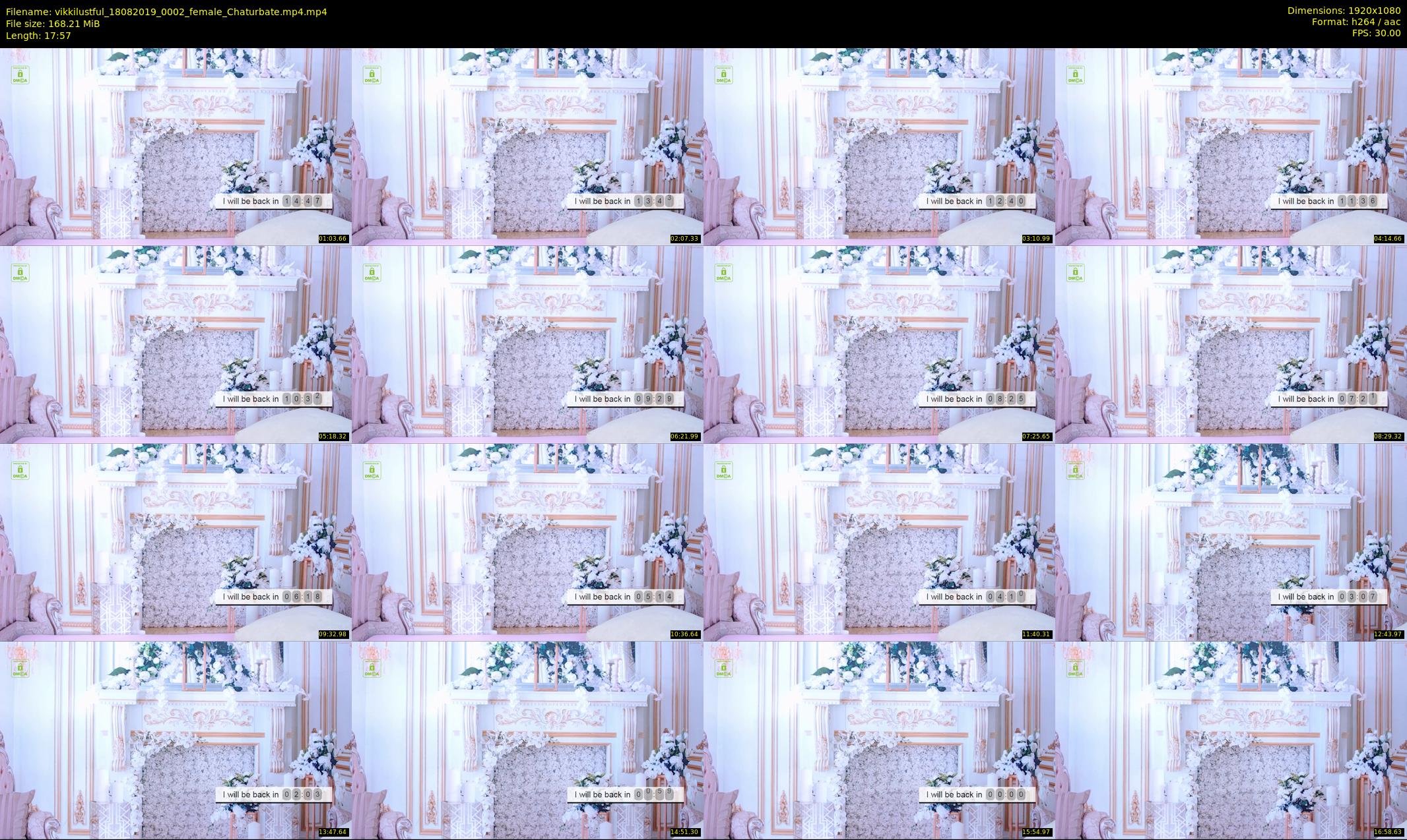 vikkilustful — 18 minute Chaturbate female cam show recording, 1080p, Aug 18, 2019