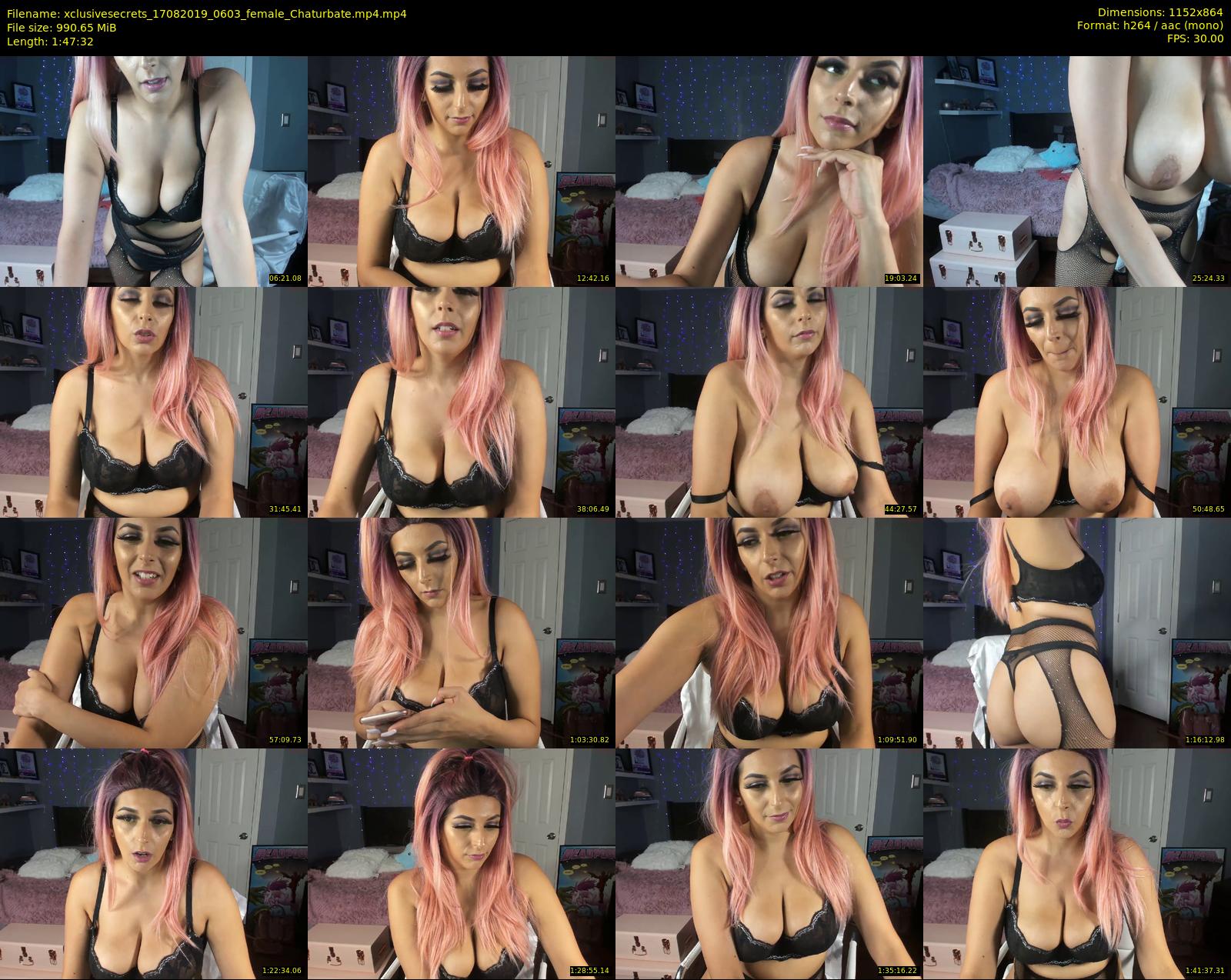 xclusivesecrets — 108 minute Chaturbate female cam show recording, 720p, Aug 17, 2019