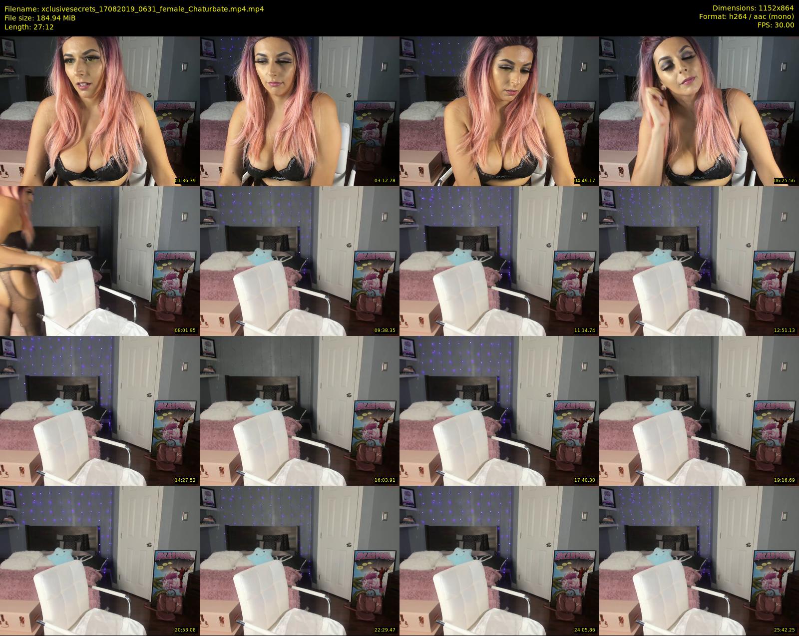 xclusivesecrets — 28 minute Chaturbate female cam show recording, 720p, Aug 17, 2019