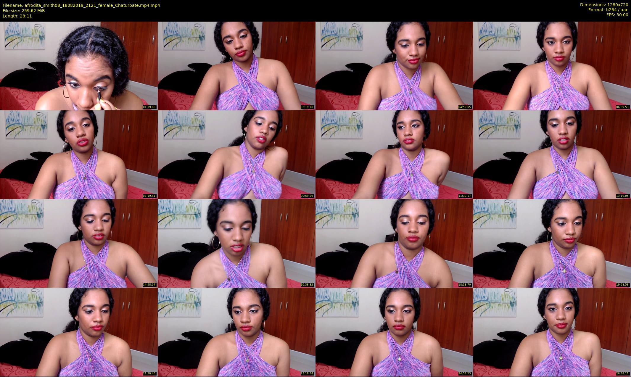 afrodita_smith08 — 29 minute Chaturbate female cam show recording, 720p, Aug 18, 2019