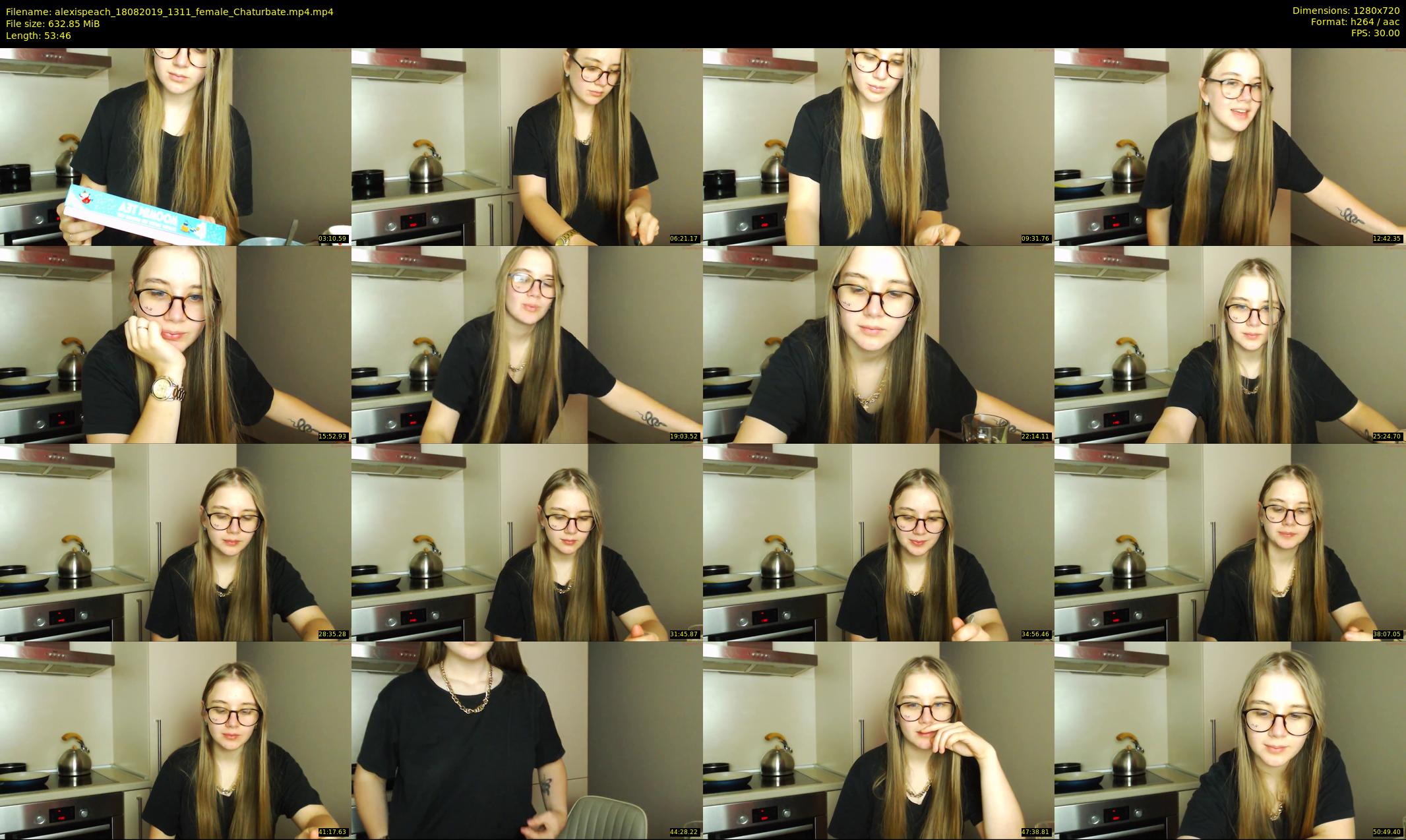 alexispeach — 54 minute Chaturbate female cam show recording, 720p, Aug 18, 2019