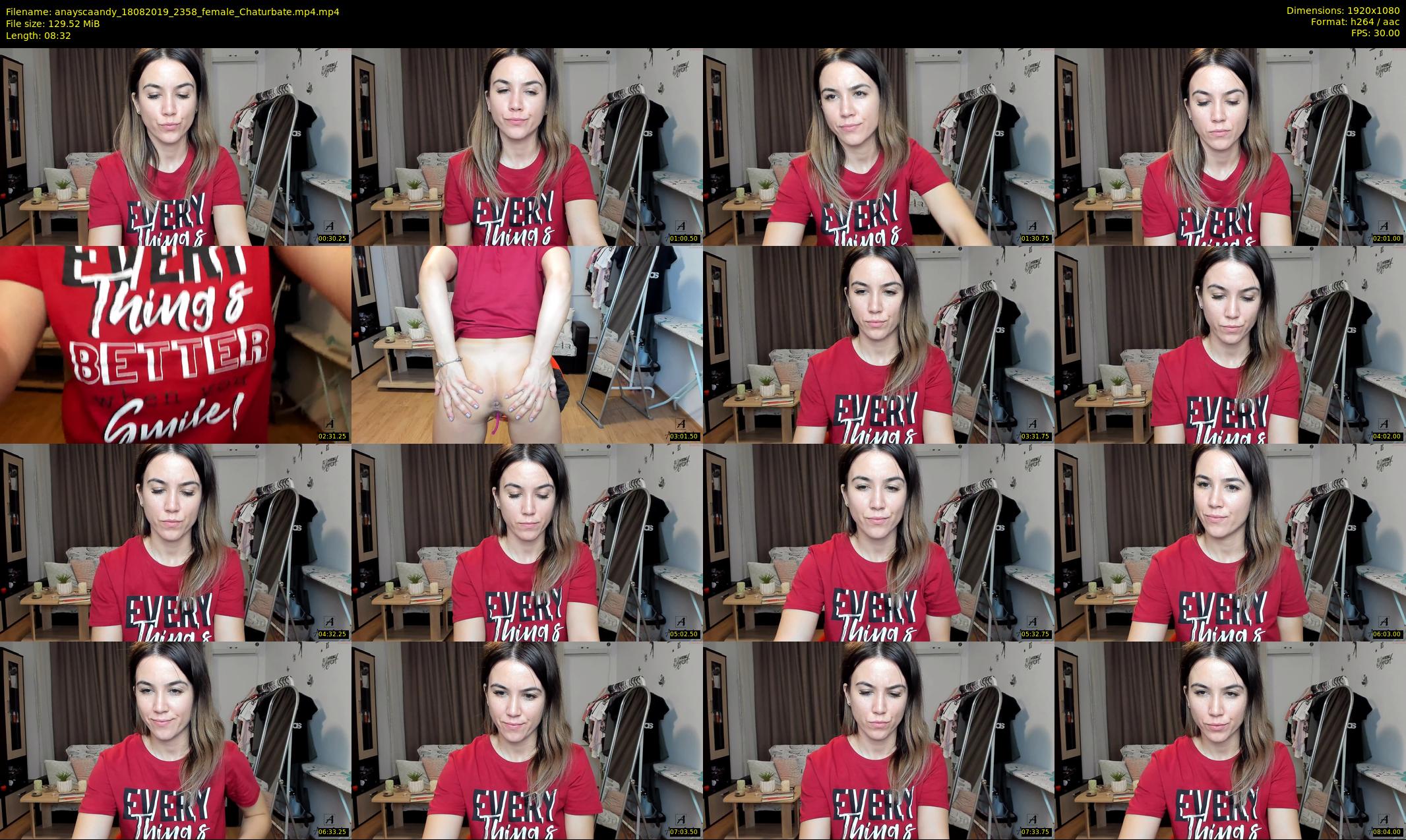 anayscaandy — 9 minute Chaturbate female cam show recording, 1080p, Aug 18, 2019