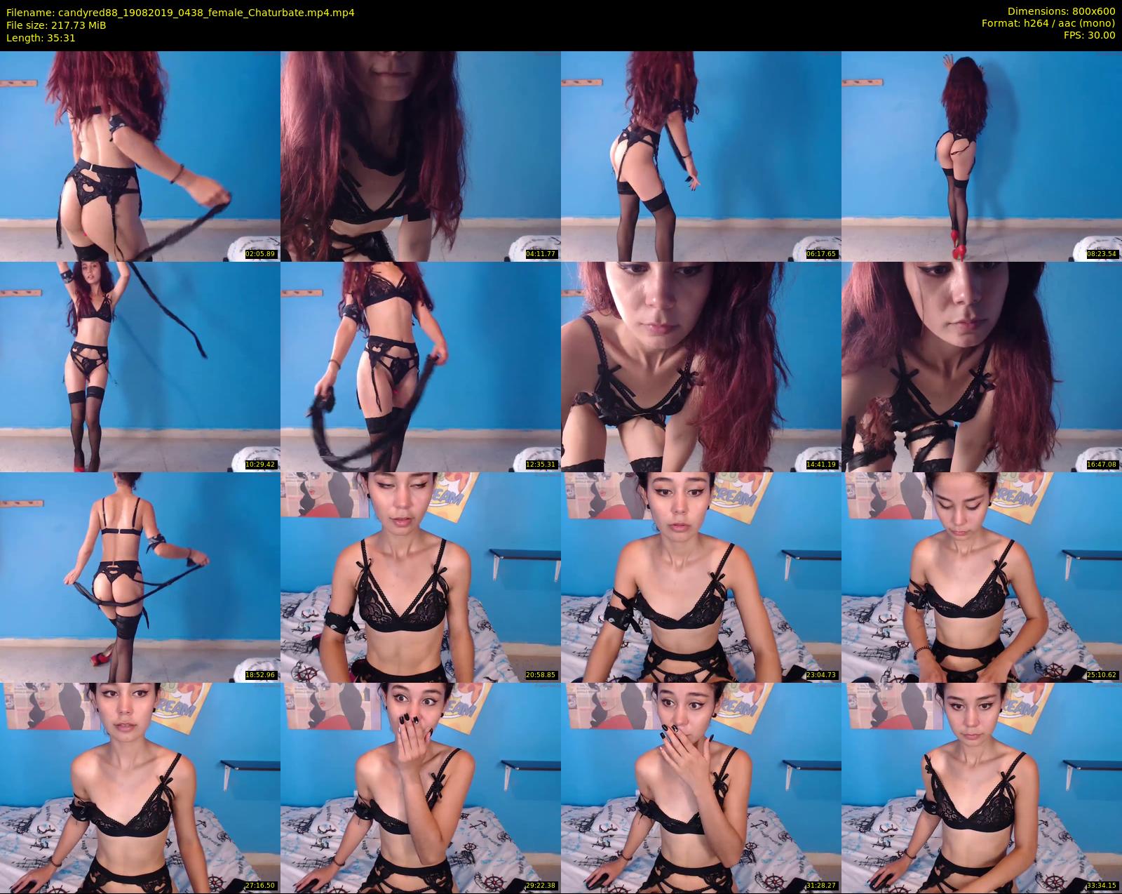 candyred88 — 36 minute Chaturbate female cam show recording, 480p, Aug 19, 2019