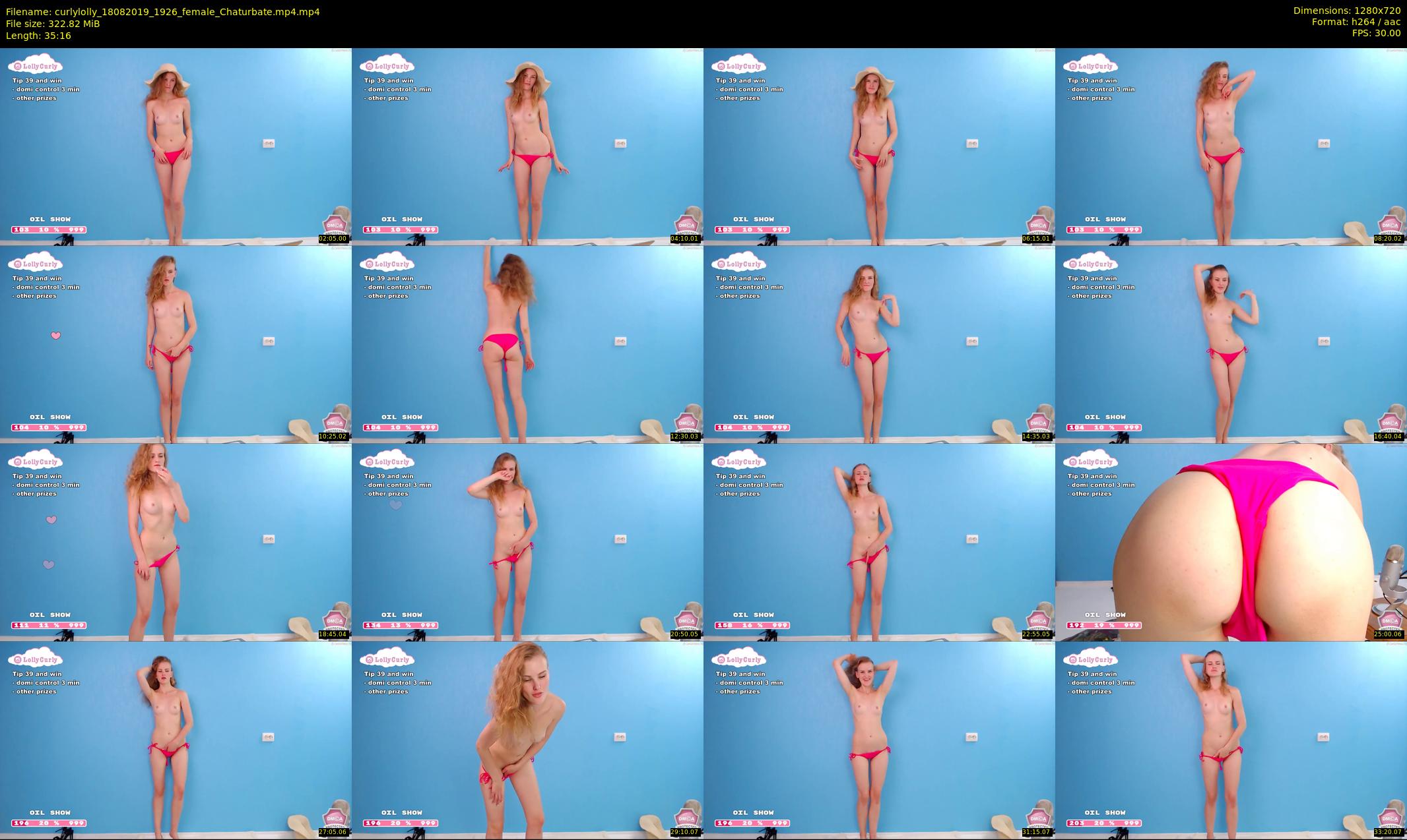 curlylolly — 36 minute Chaturbate female cam show recording, 720p, Aug 18, 2019