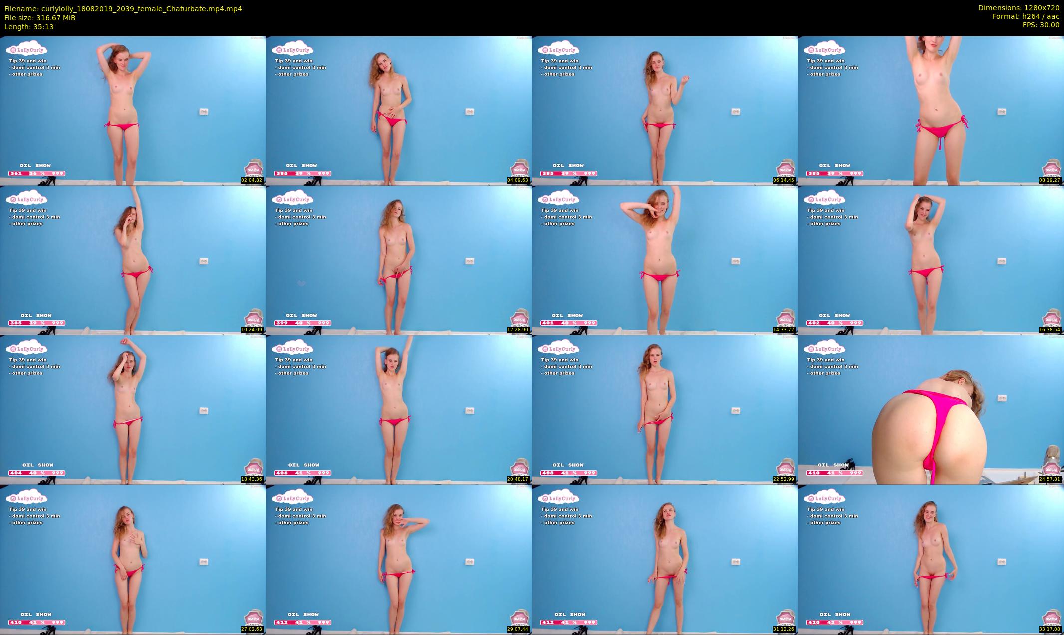 curlylolly — 36 minute Chaturbate female cam show recording, 720p, Aug 18, 2019